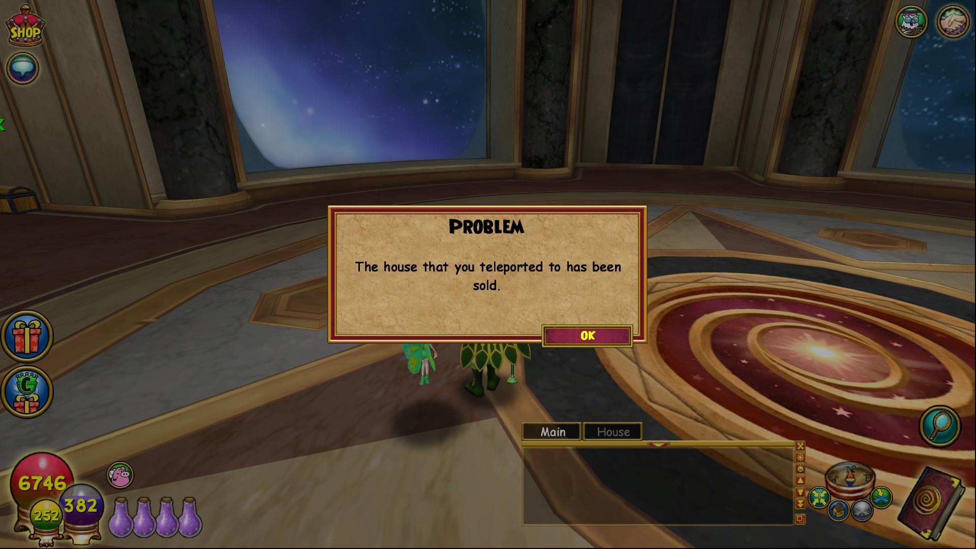 Went to my Arcanum Apartment and got this message. Everything is gone