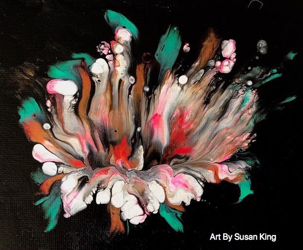 156 Acrylic Painting Reverse Dip Flower r/PourPainting