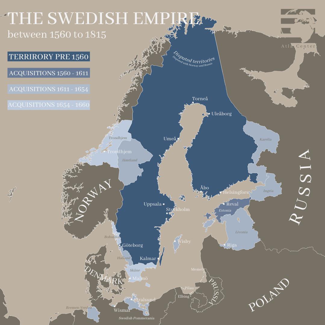 The Swedish empire’s territorial expansion r/MapPorn
