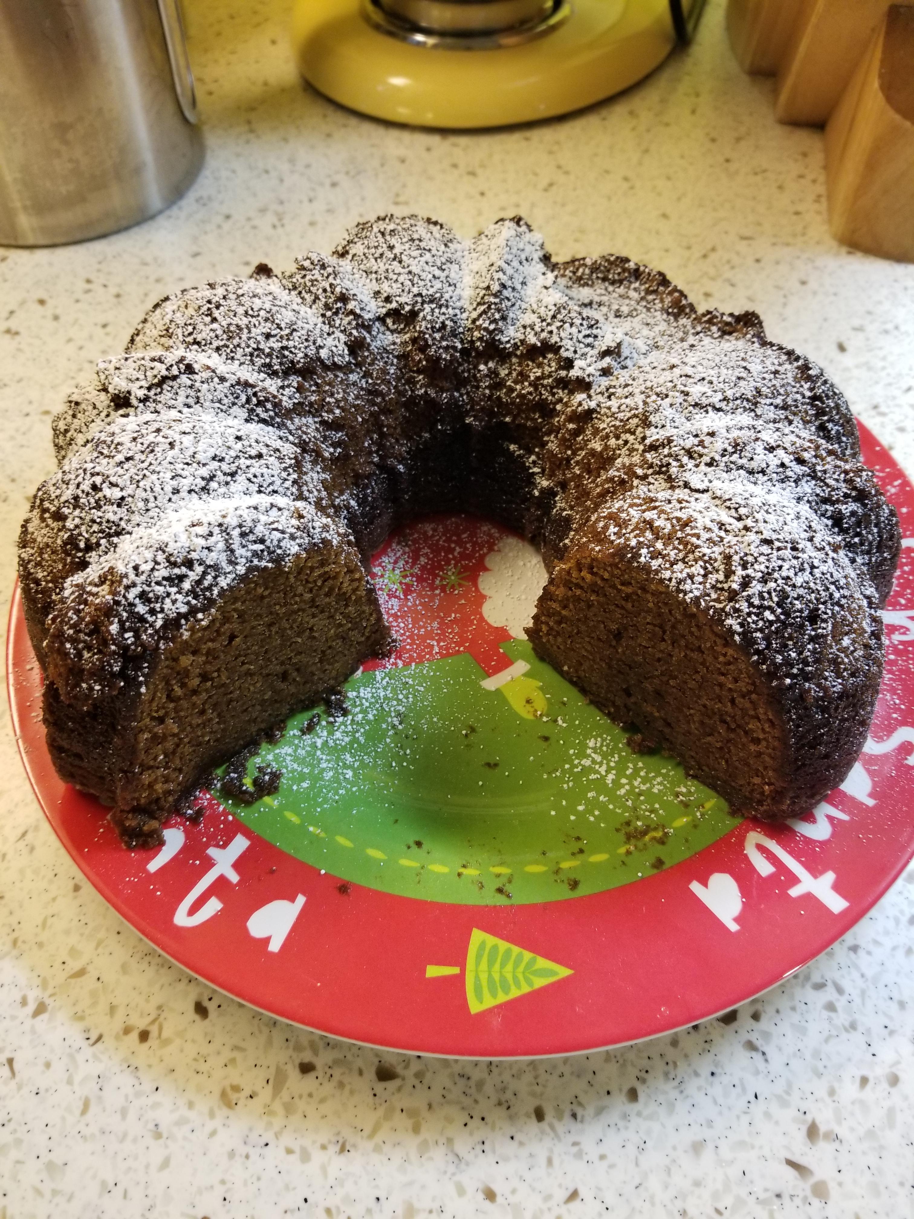 My first *real* bundt cake and it stuck to the pan like a champ. Still delicious though