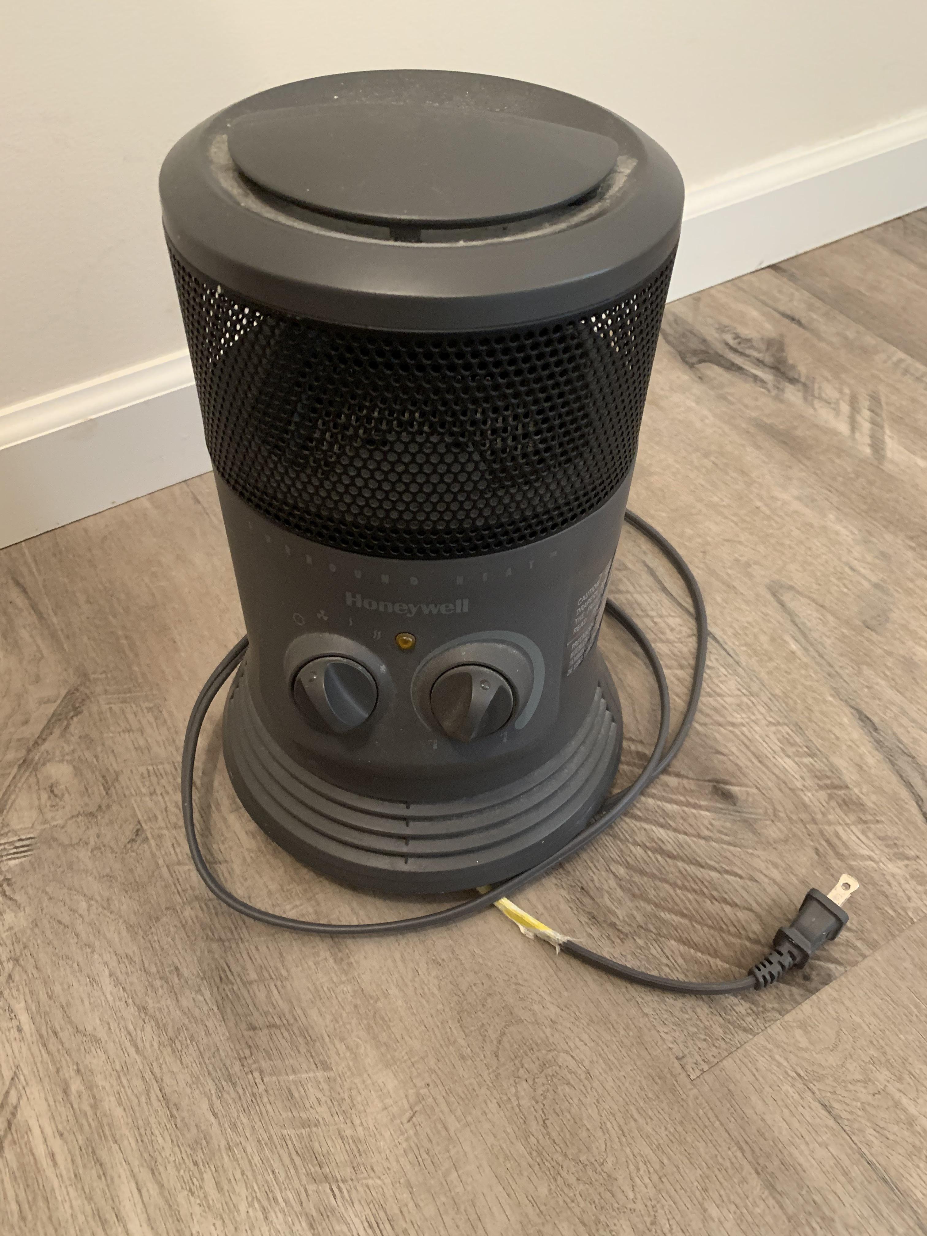This Honeywell space heater has been kicked over and tossed around