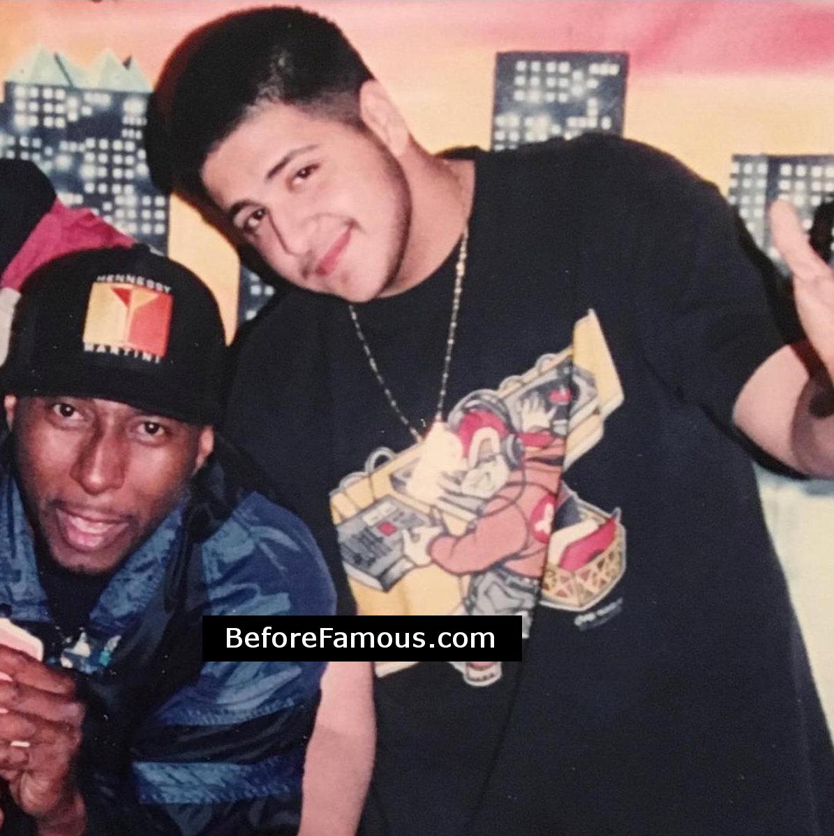 DJ Khaled In High School With the Mini Afro Fuzz Cut [ 1990s photo