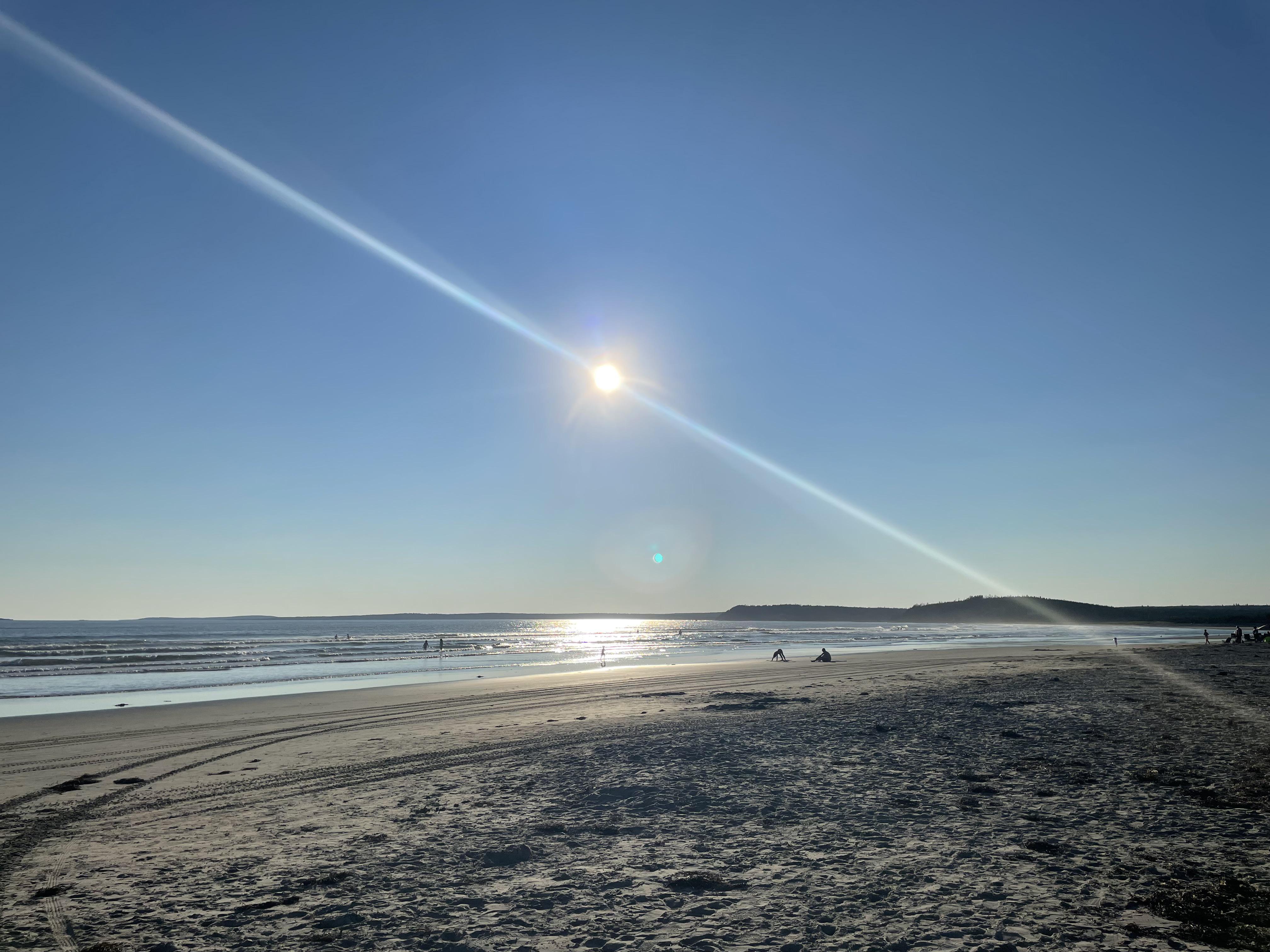 Clam Harbour Beach, calm evening before the sand castle competition