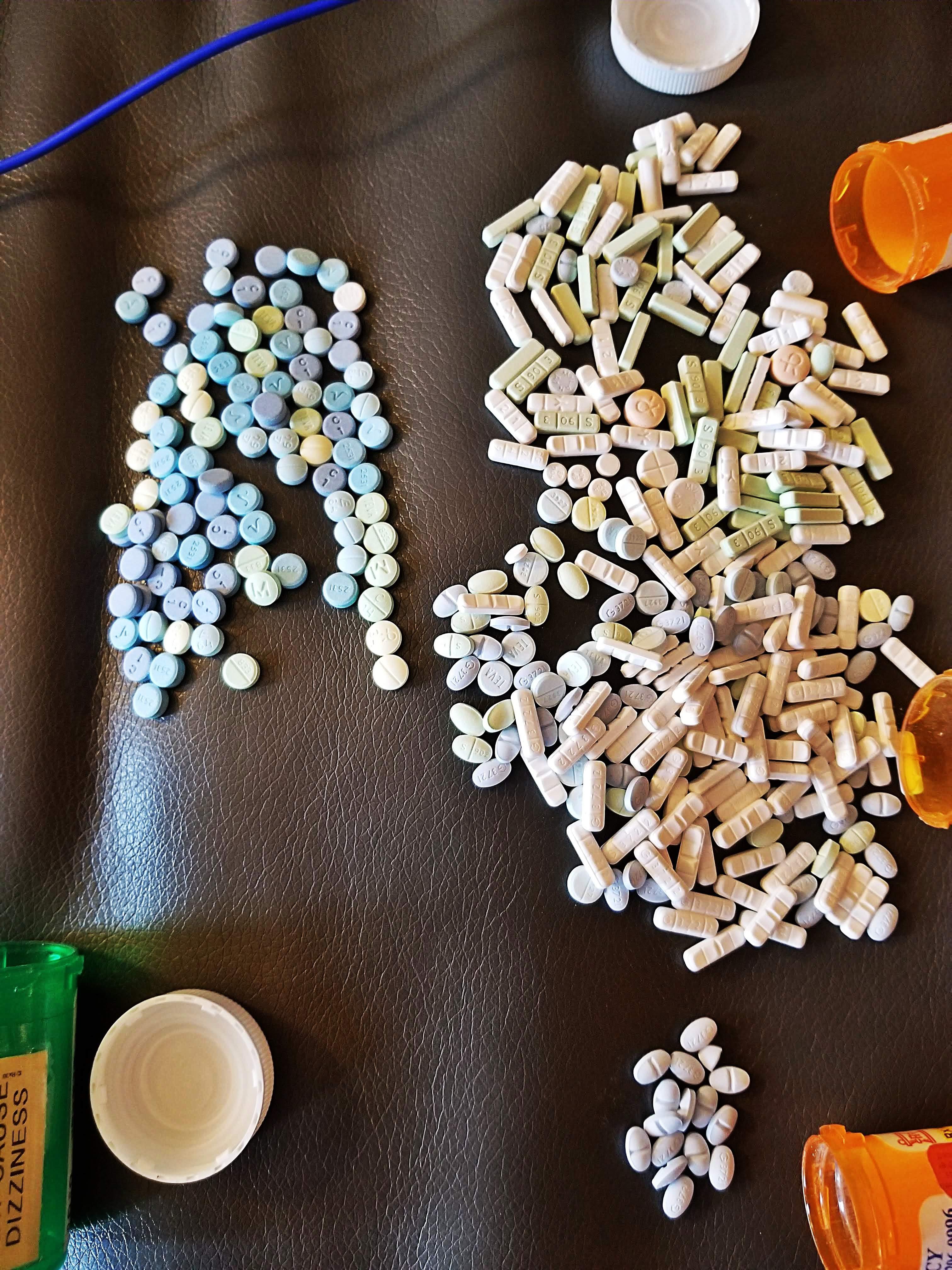 My current stash of alprazolam, clonazepam, lorazepam and diazepam