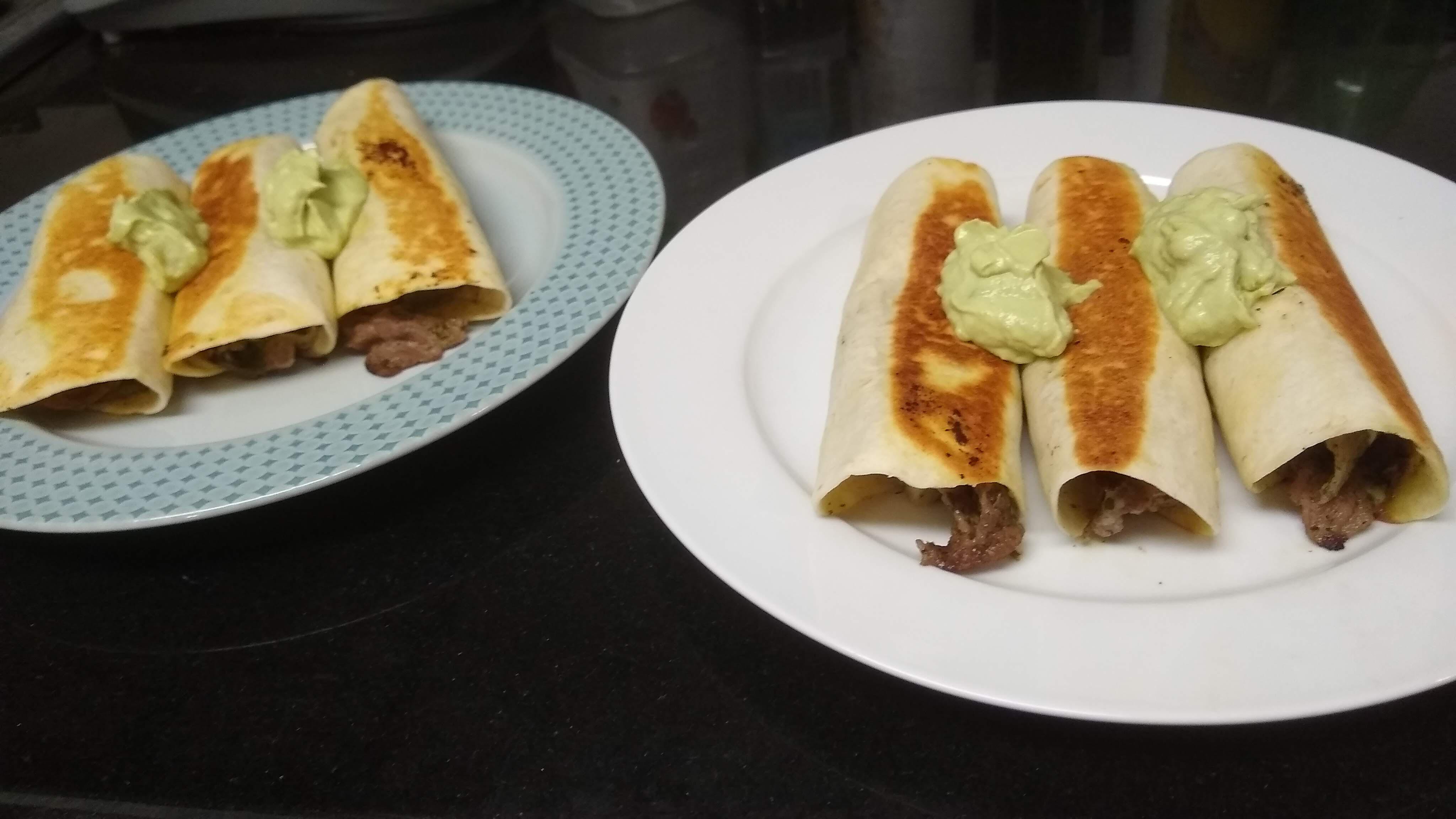 [Home Chef] Argentinean Steak Flautas with avocado crema this was a