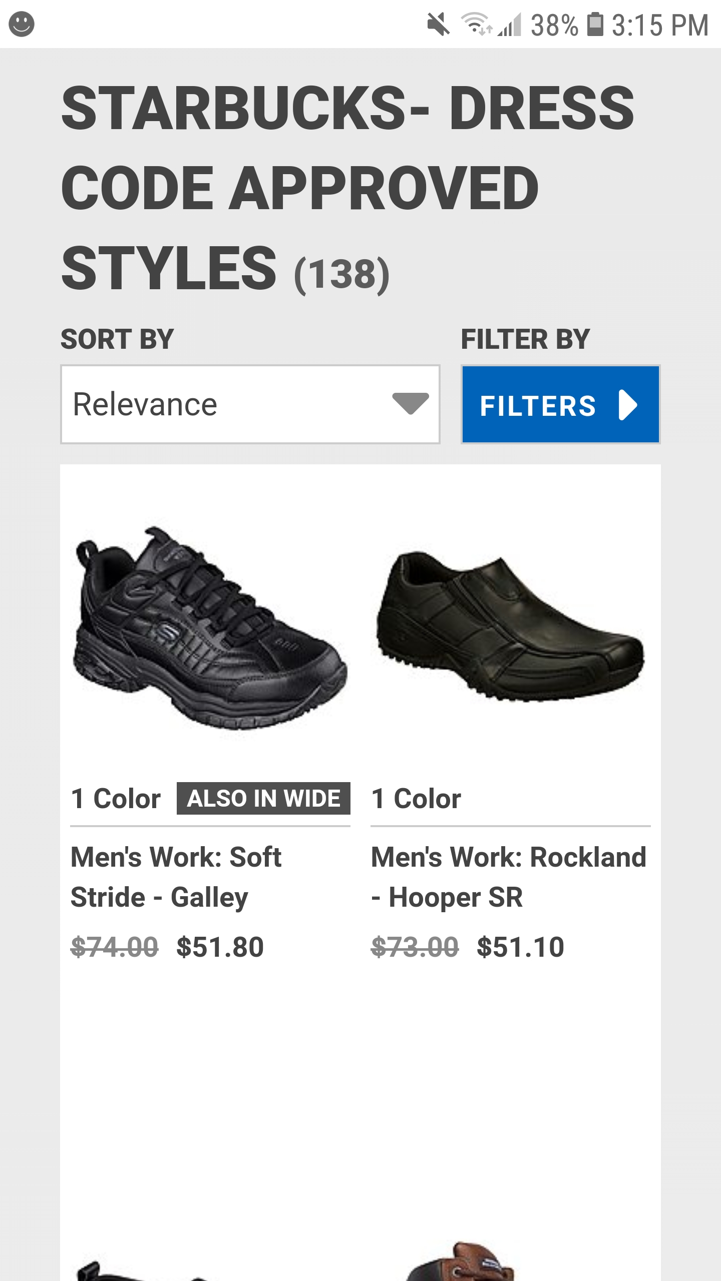 found out that Starbucks has a deal with skechers for 30 off on work