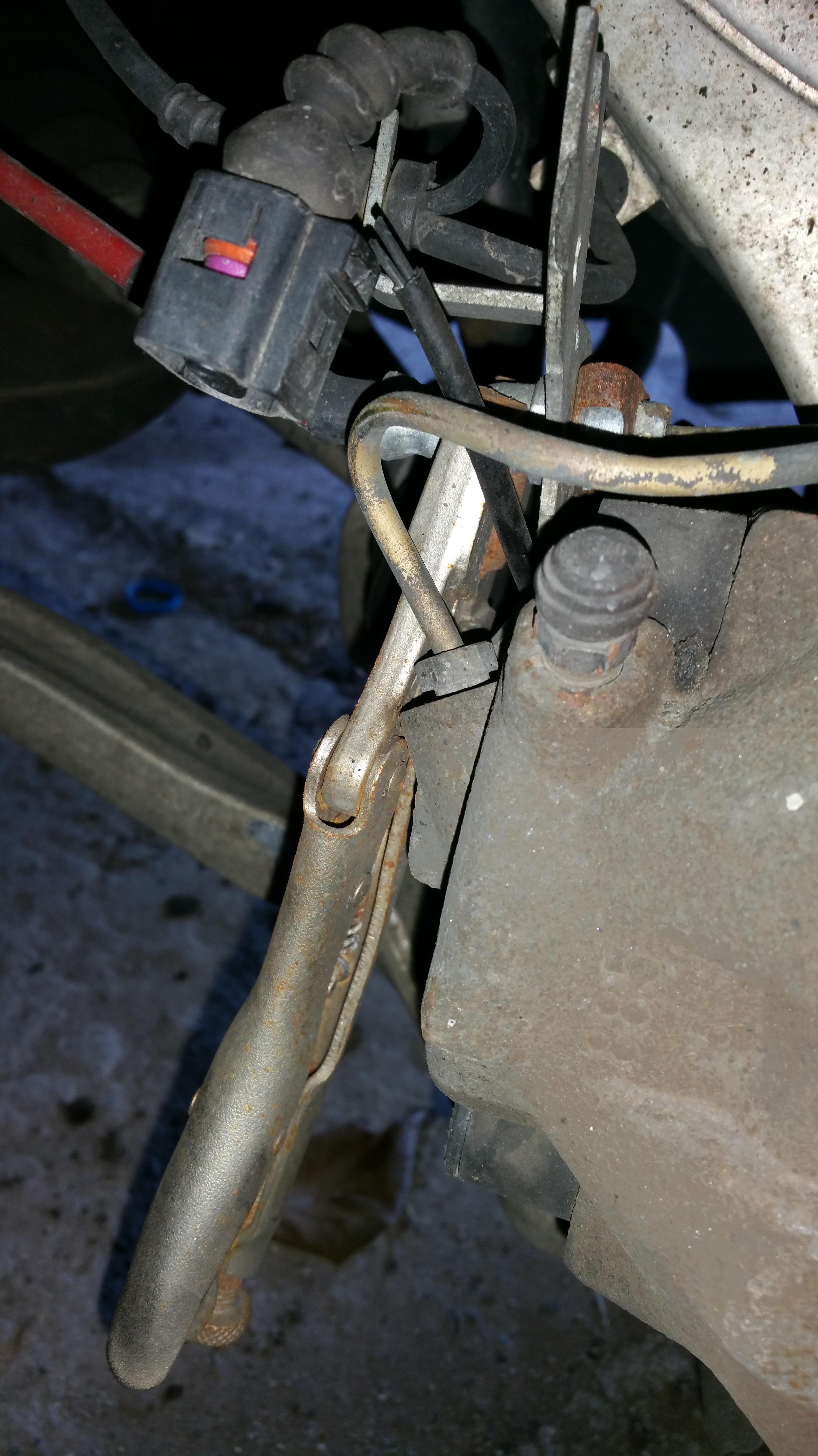 Mechanic put a vise grip on my brake line