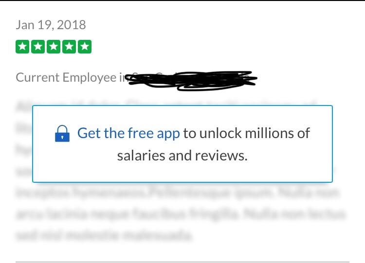 won’t let me read more reviews unless I get their app r