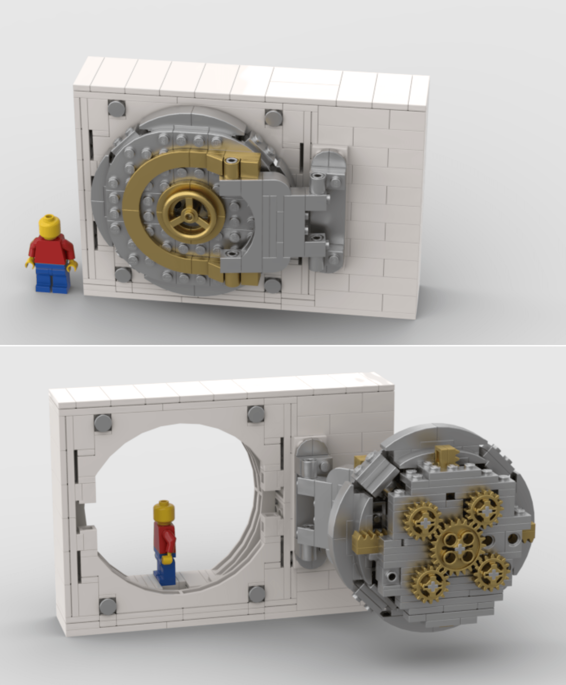 Vault door with working 4 pin mechanism. Beginning of bank heist MOC