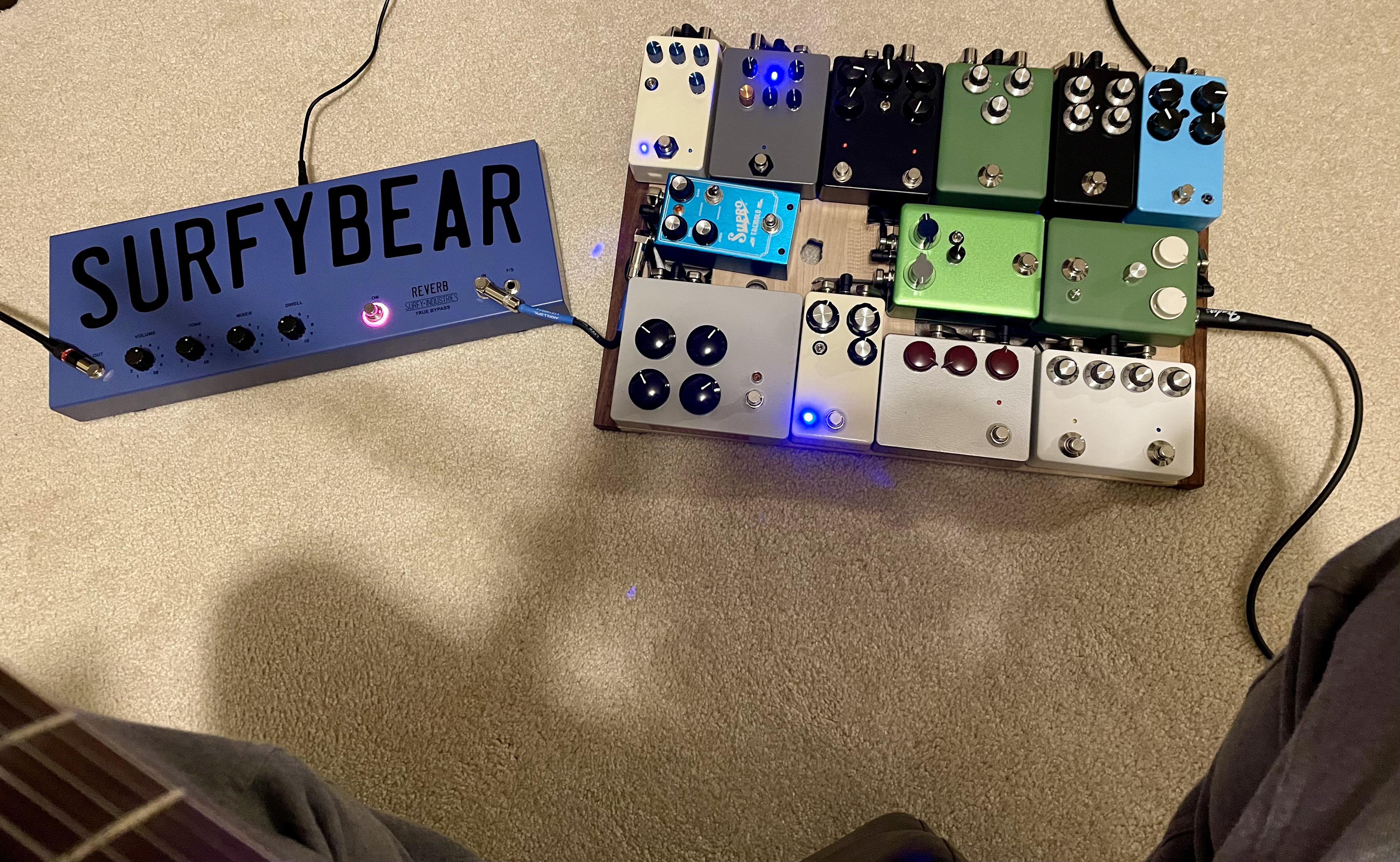 SurfyBear joins the crew, new pedal yay. r/guitarpedals