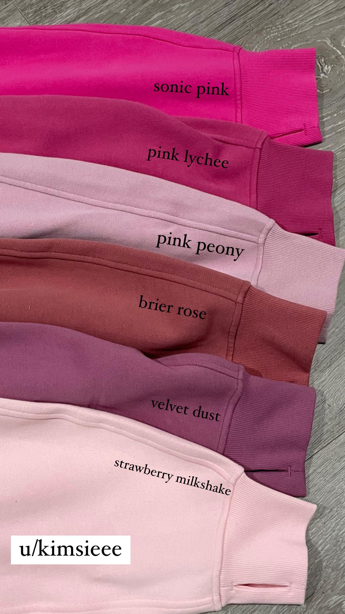 Colour comparison! Sonic Pink, Pink Lychee, Pink Peony, Brier Rose