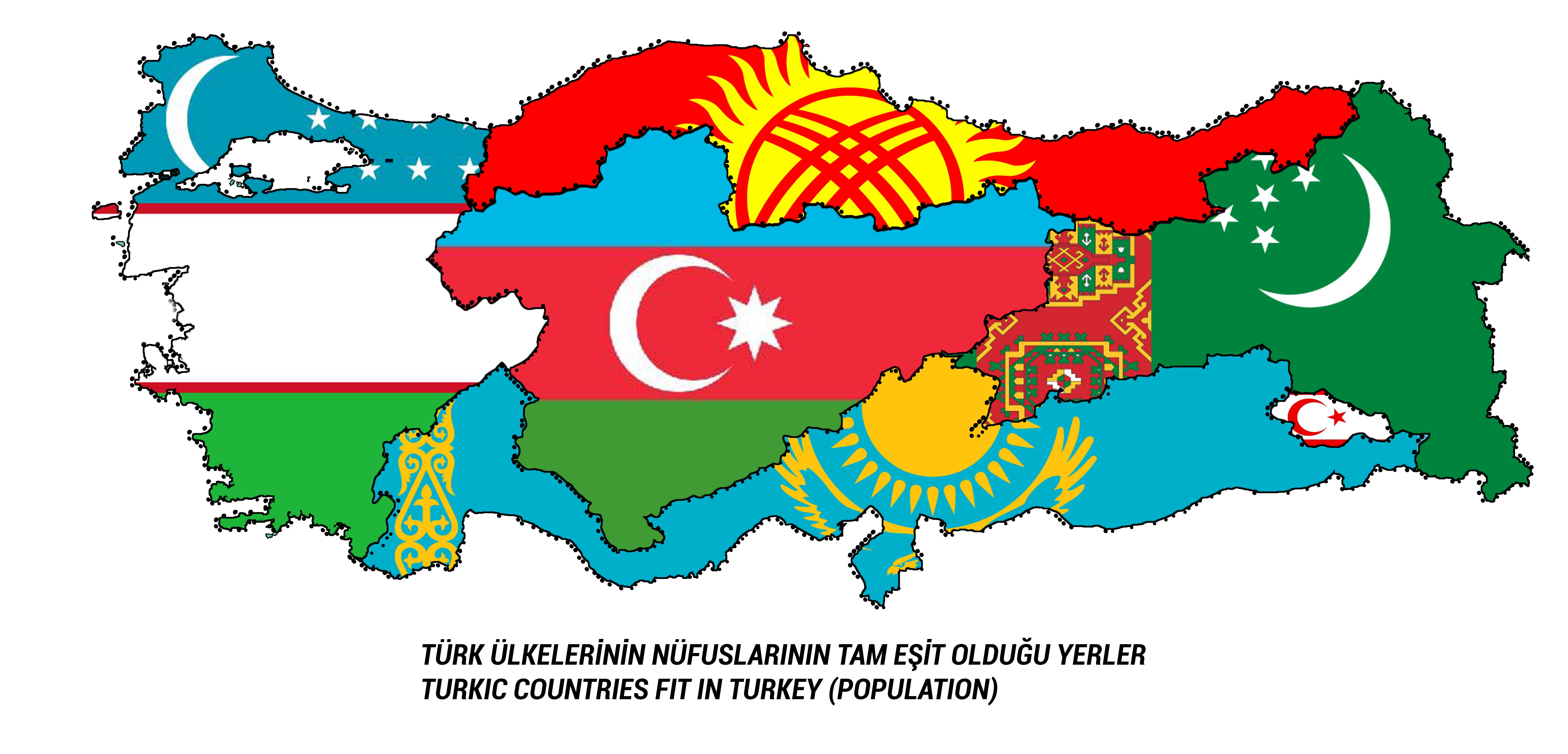 Turkic Countries Map