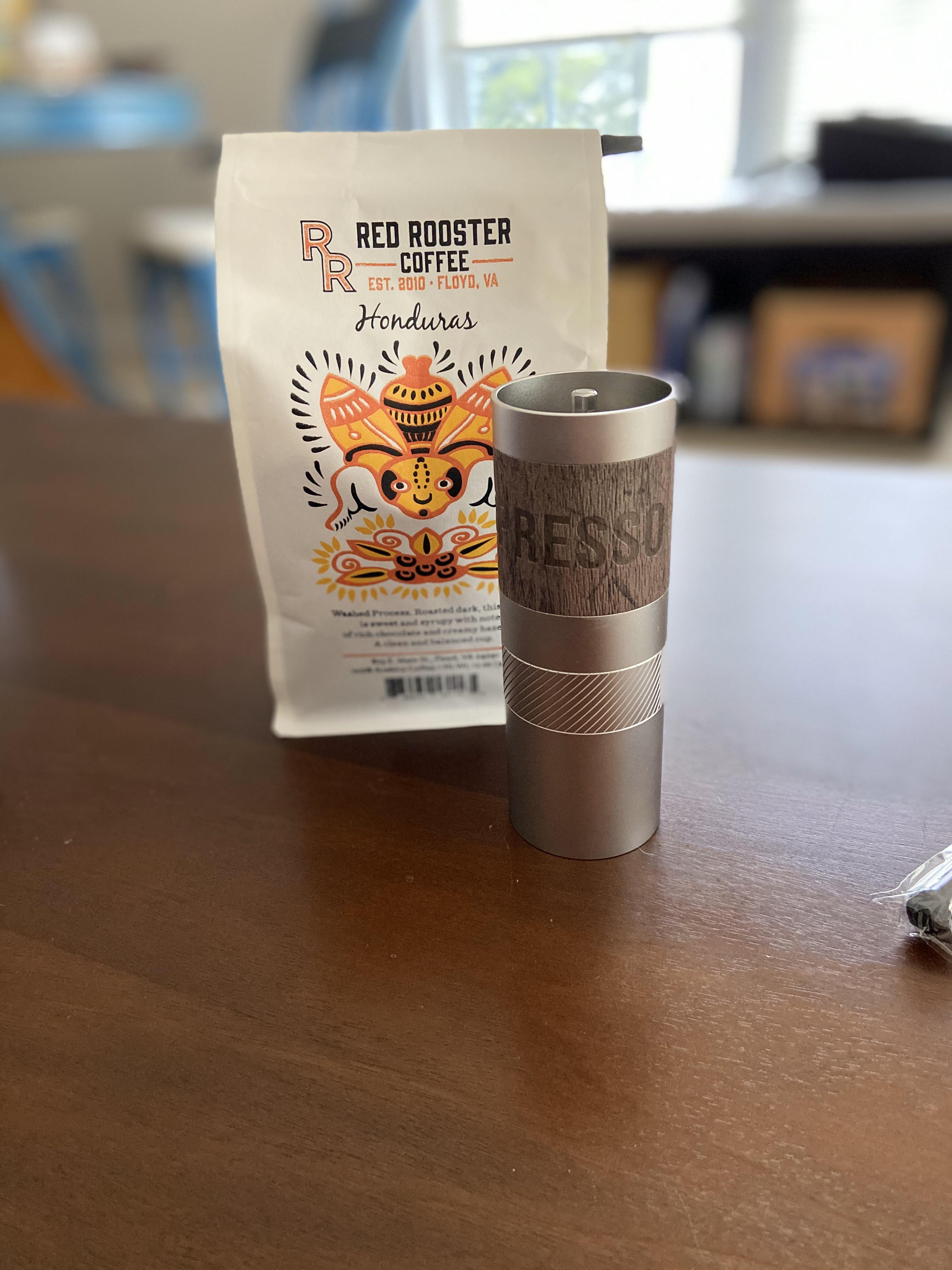 Did I just have a photoshoot with my new grinder and coffee... yup! Red