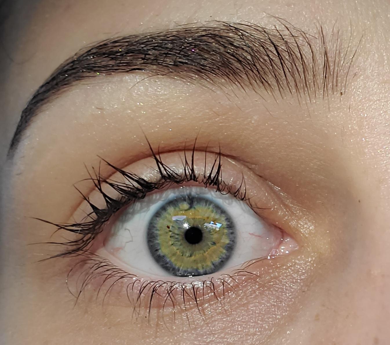 My eye up close! I say my eyes are green because from a distance they