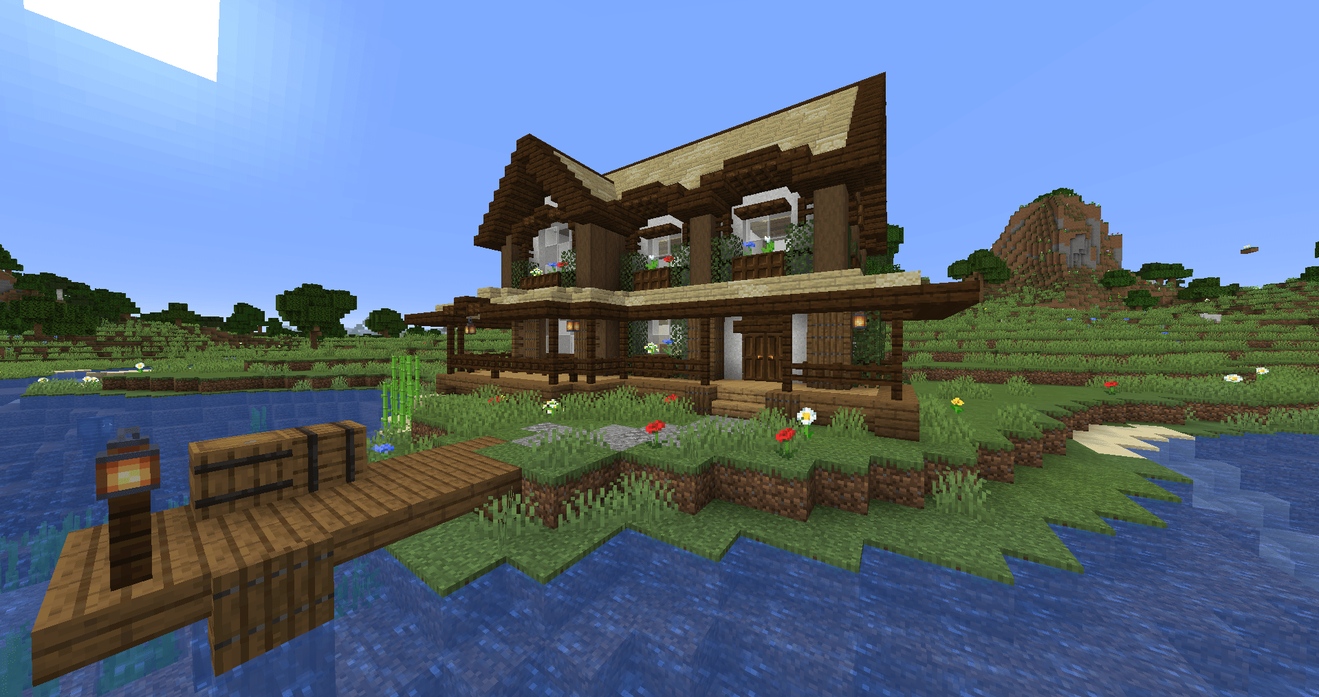 A cozy riverside cottage Minecraft