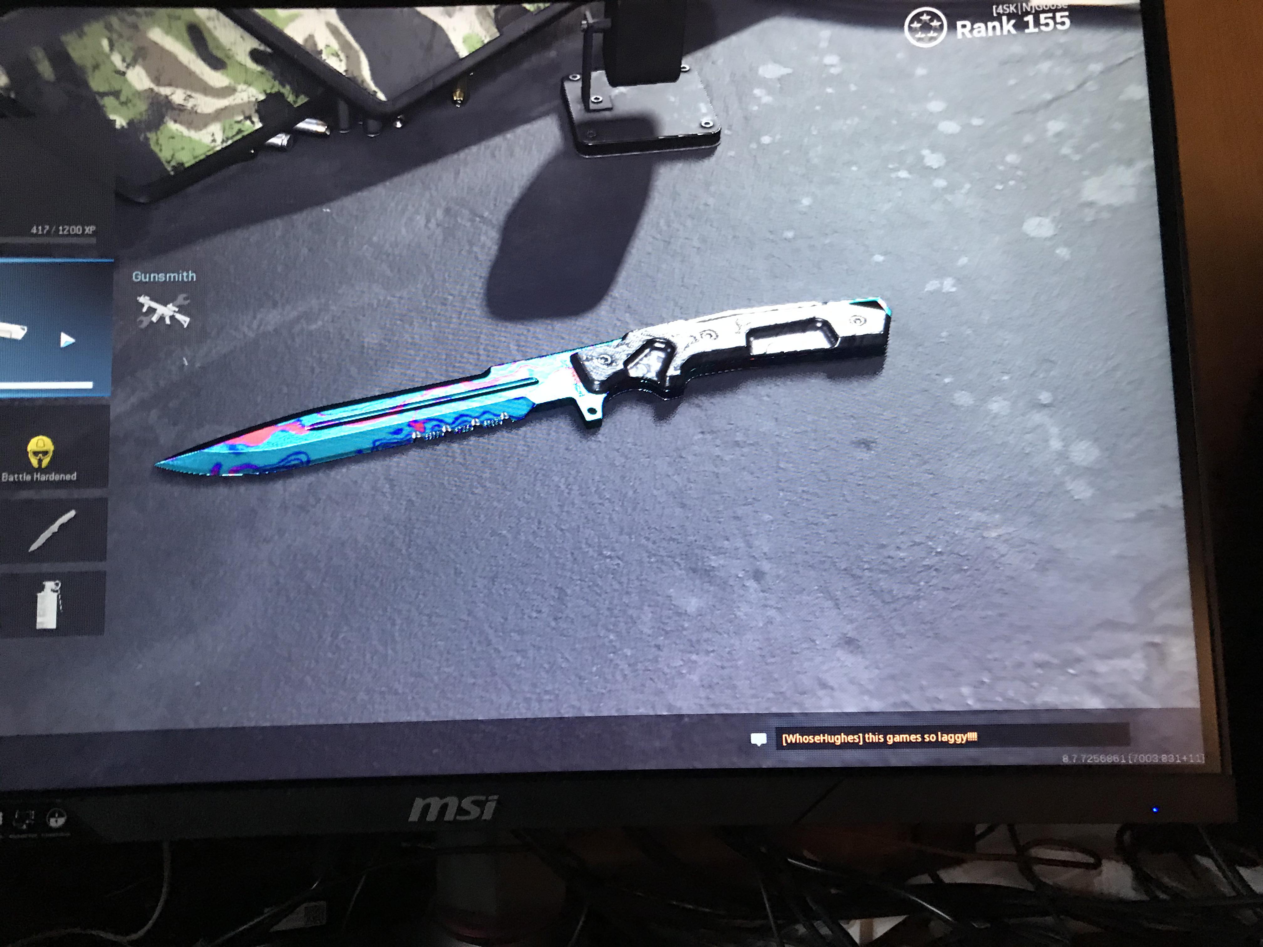 PSA if you unlock the gold knife, it will give you platinum and