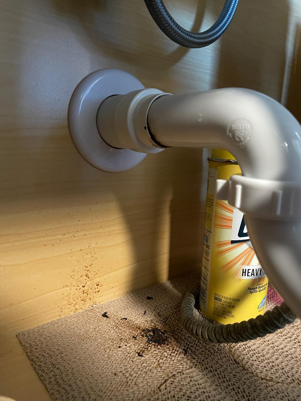 Black gunk under kitchen sink. r/Plumbing