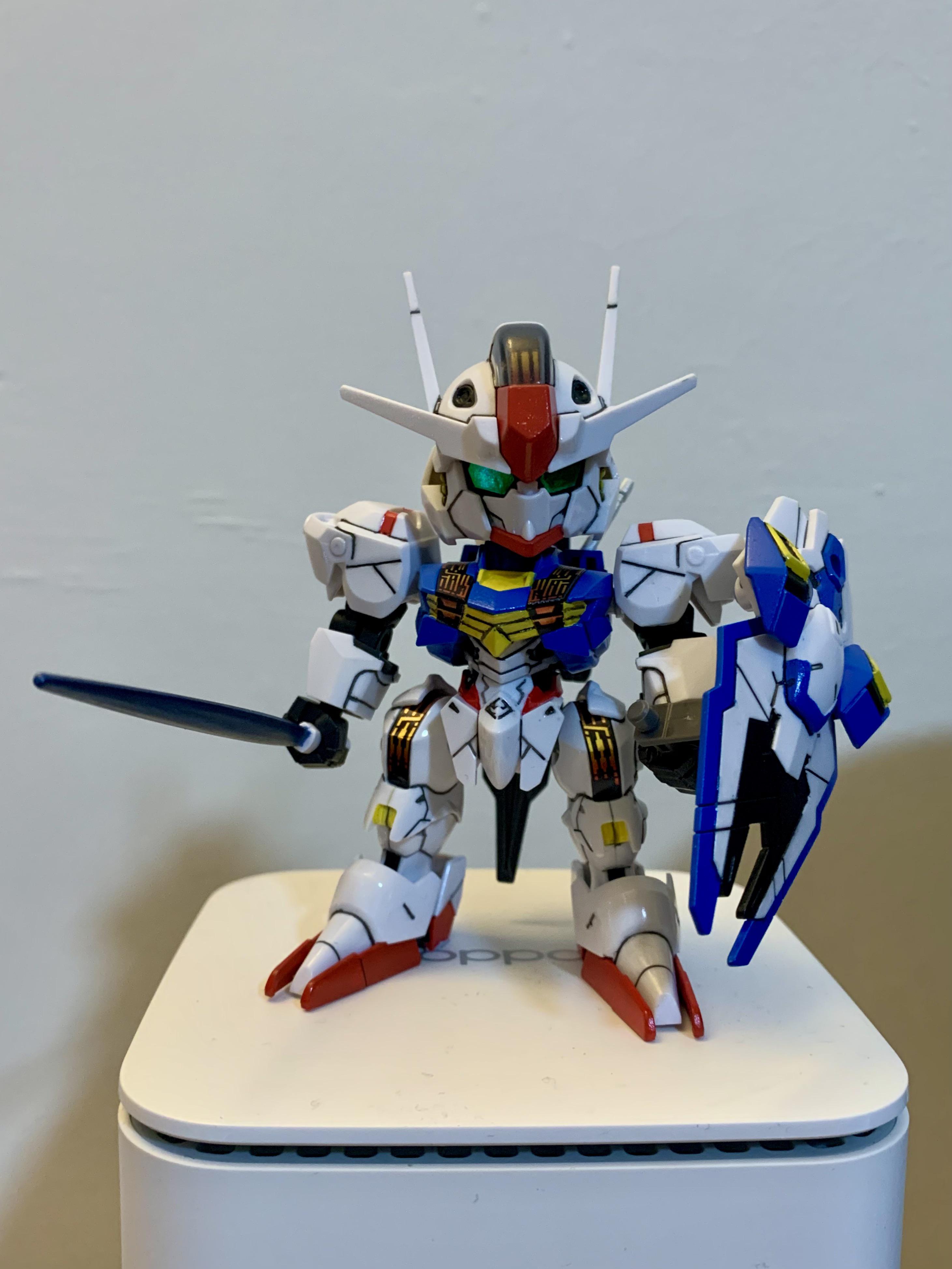 First time hand painted gunpla… SD Gundam Aerial r/Gunpla
