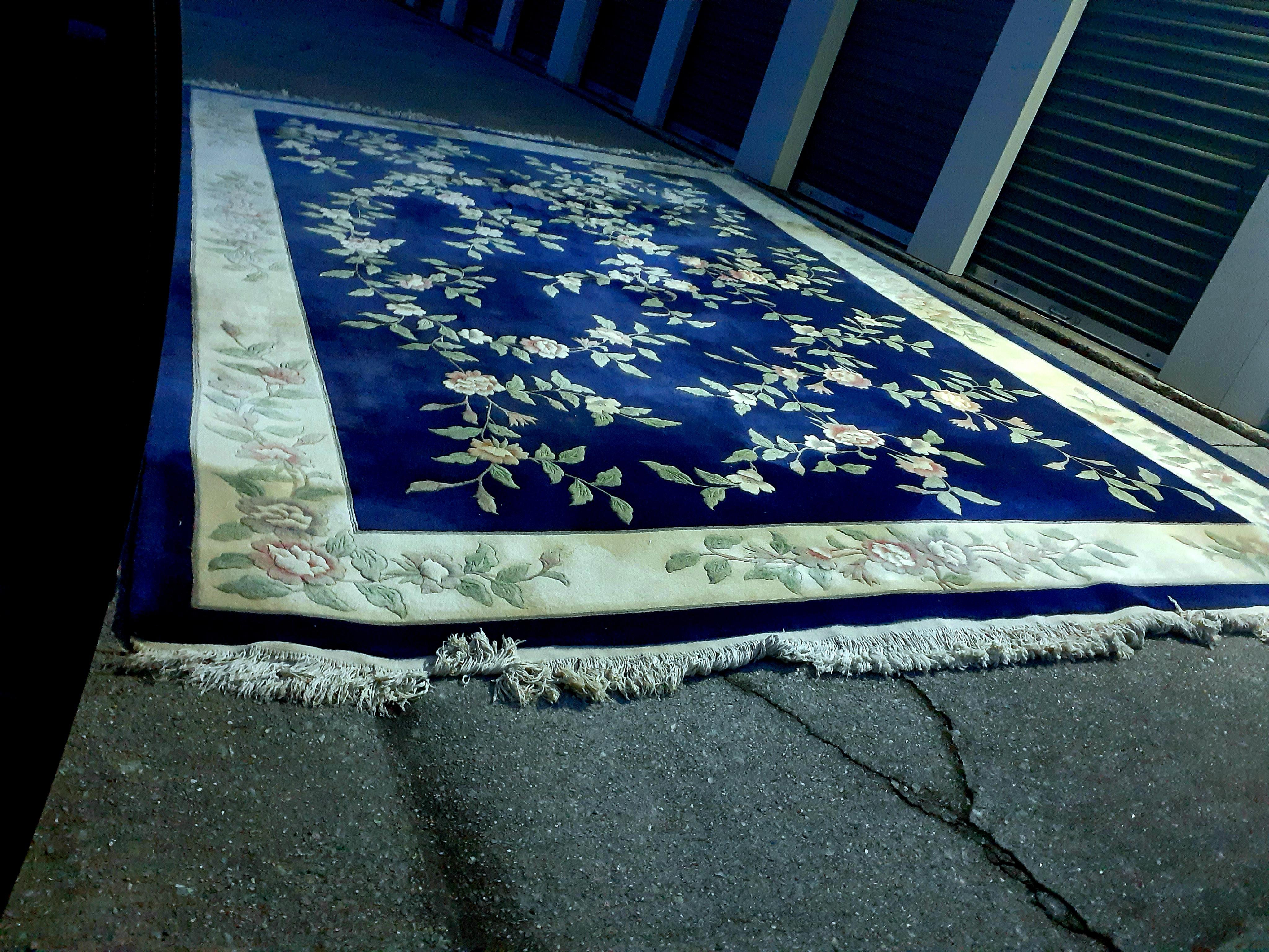 Thrift shop find... 10'x14' hand knotted rug. Most likely from India