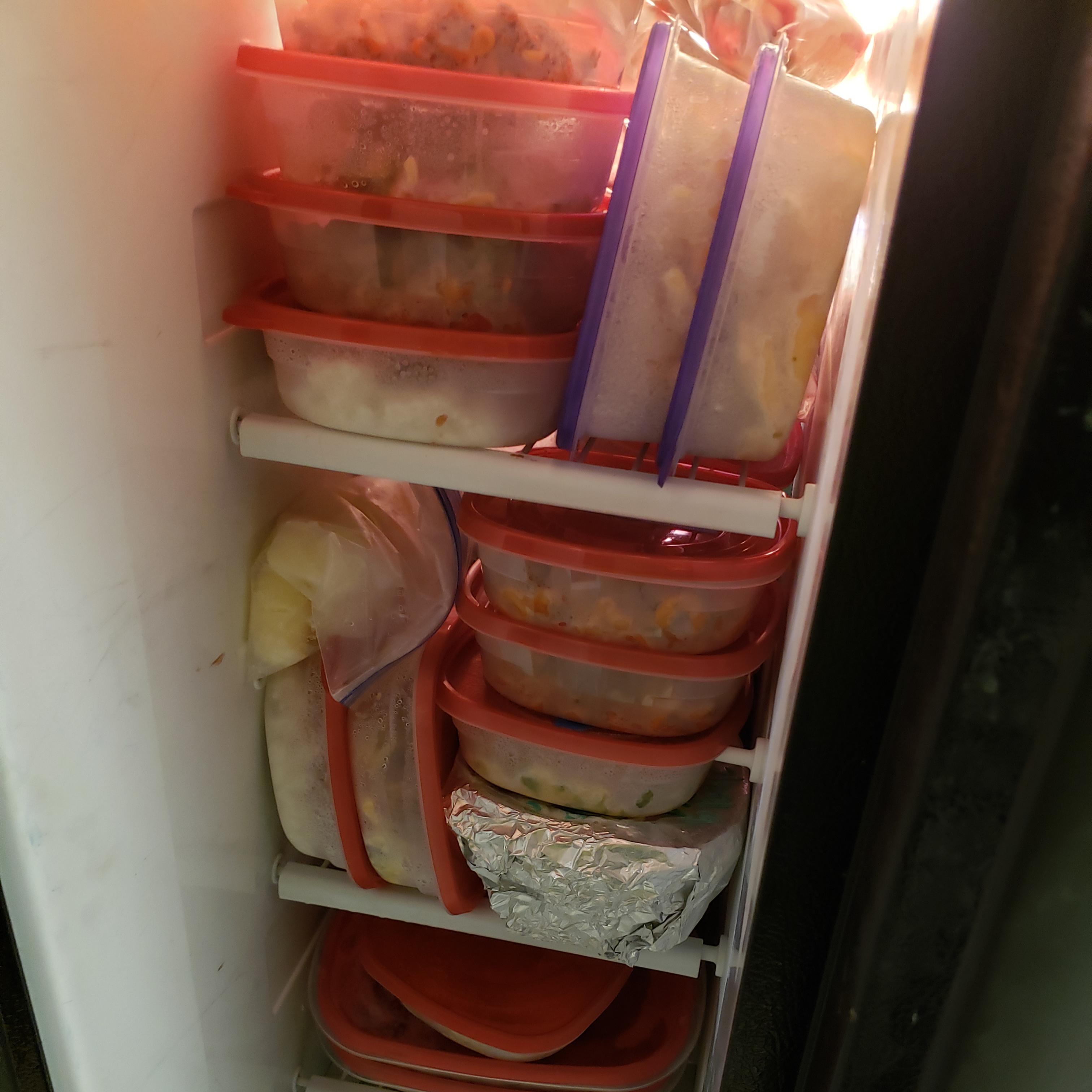 My freezer is full of homemade frozen dinners. I started doubling