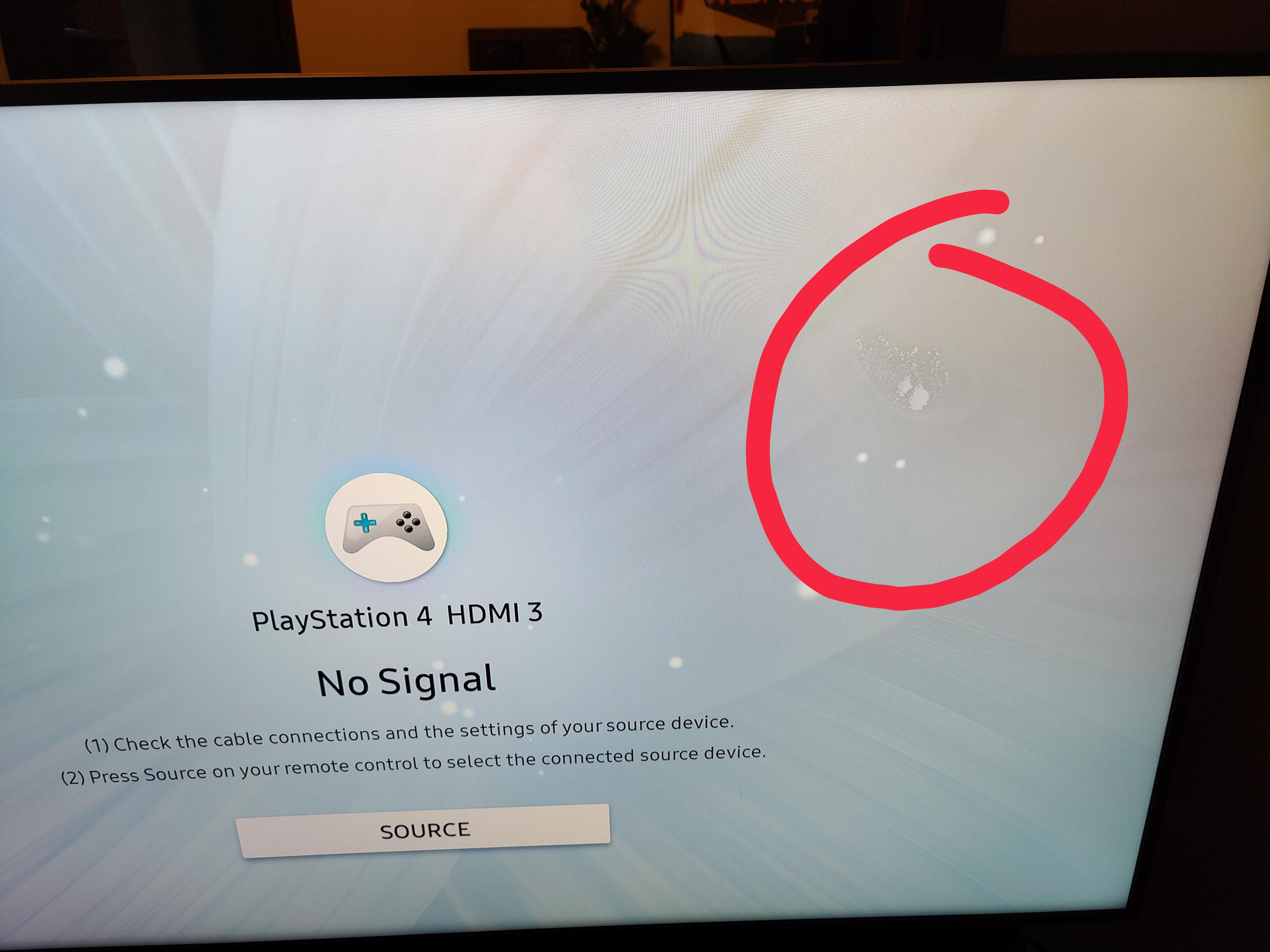 What bis this mark on/inside my TV screen? Samsung UE55NU7450S r/TVRepair