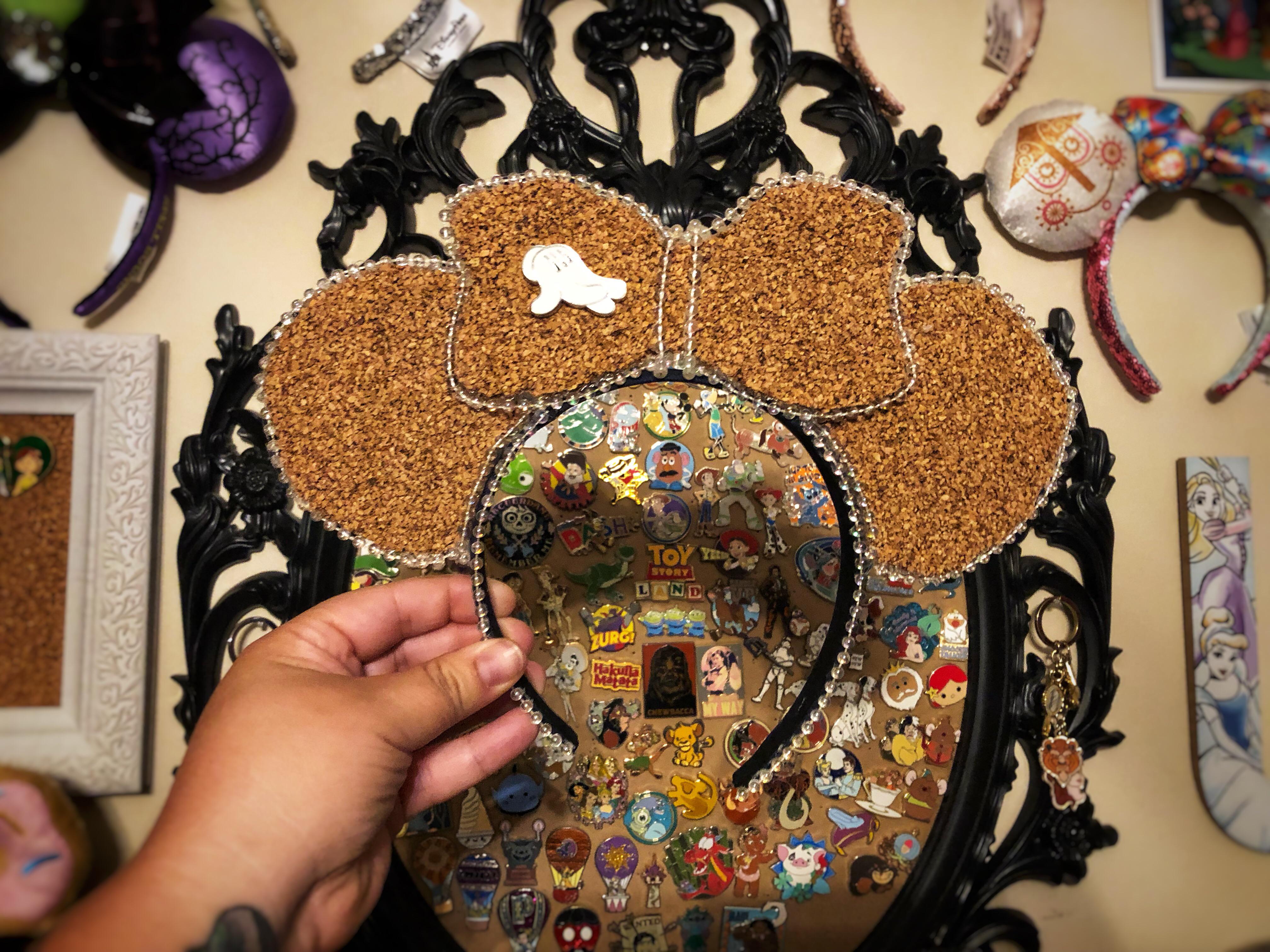 I made some Cork board Mickey Mouse Ears to wear for Disney instead of