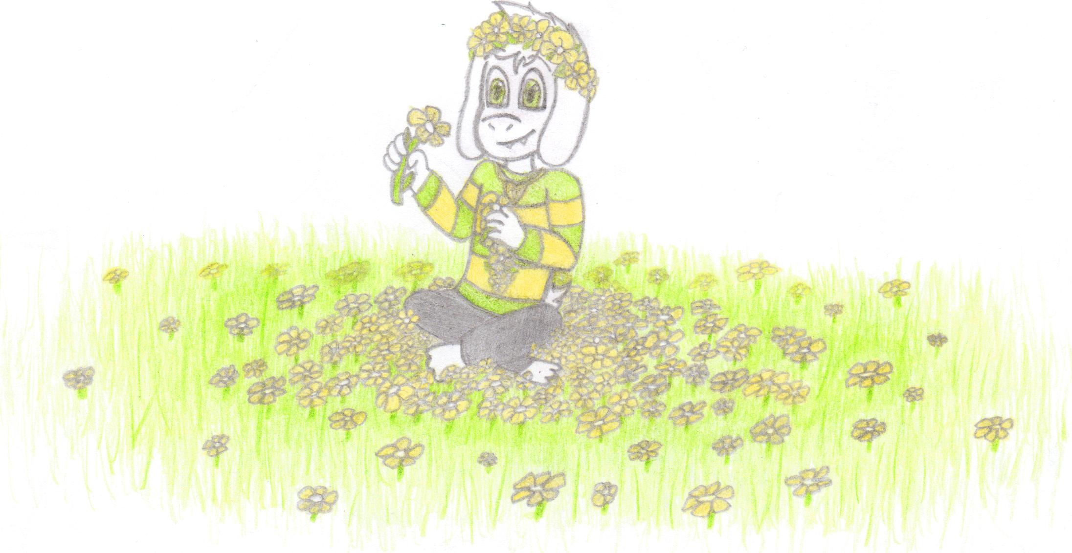 Asriel making flower crowns r/Undertale