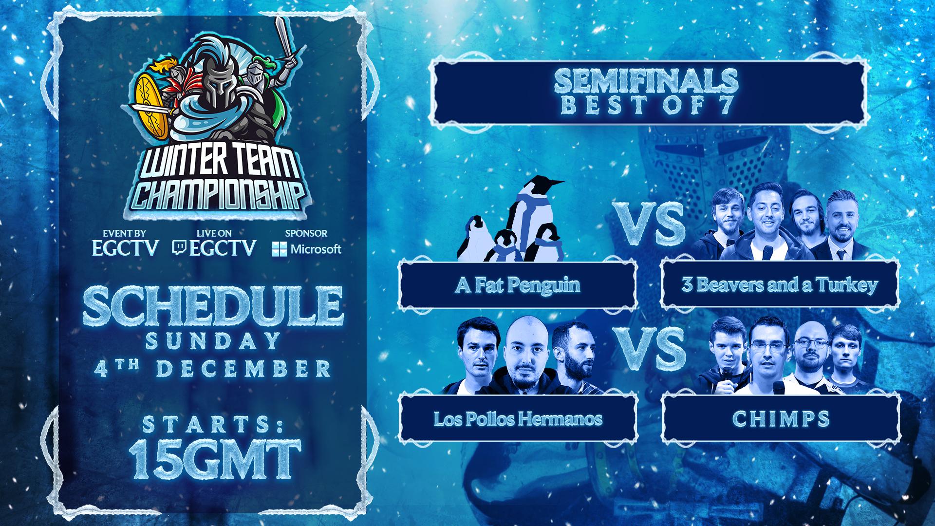 Winter Team Championship SEMI FINALS DAY! Two matches that could