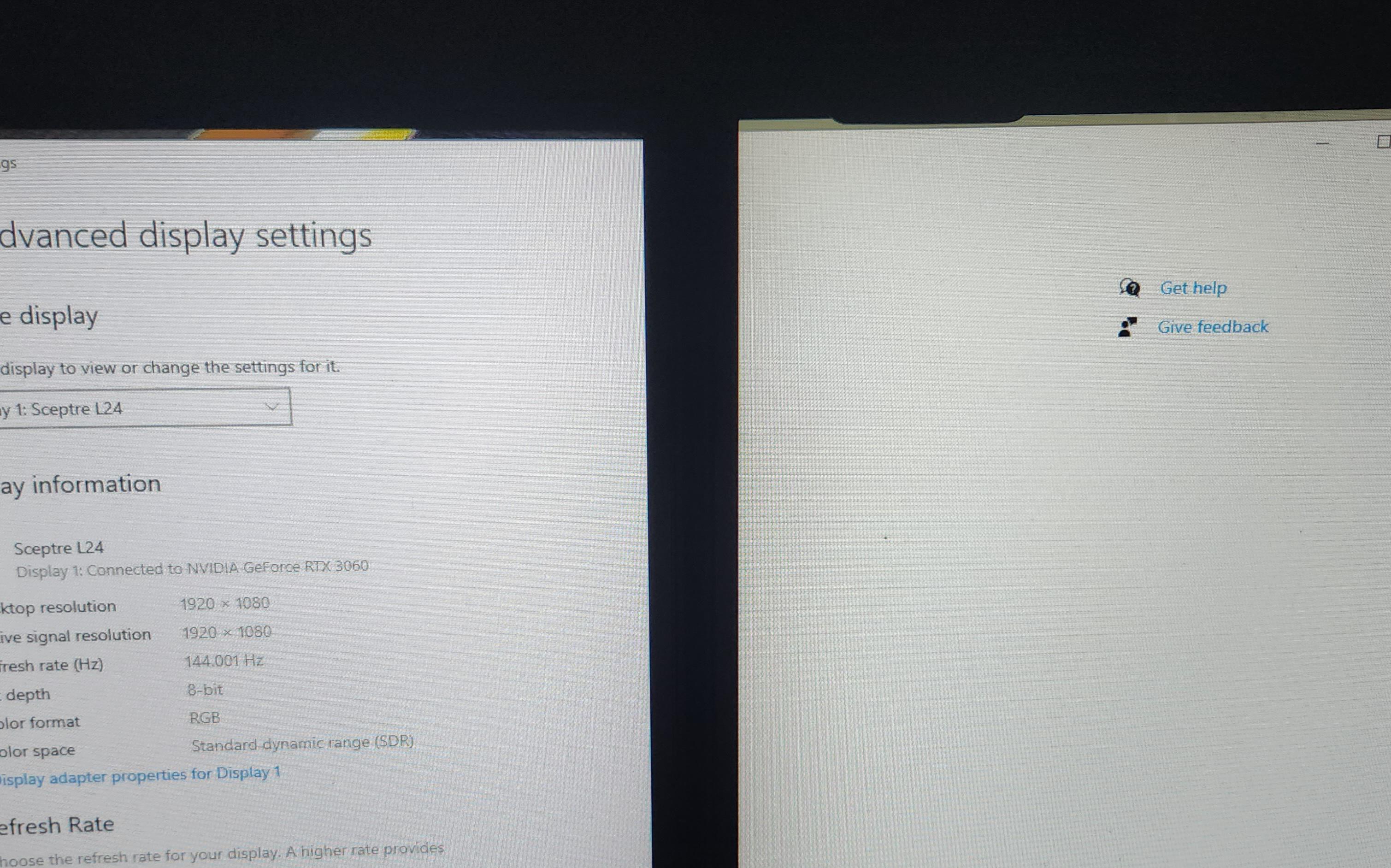 I have two of the exact same sceptre C24 monitors but my right monitor