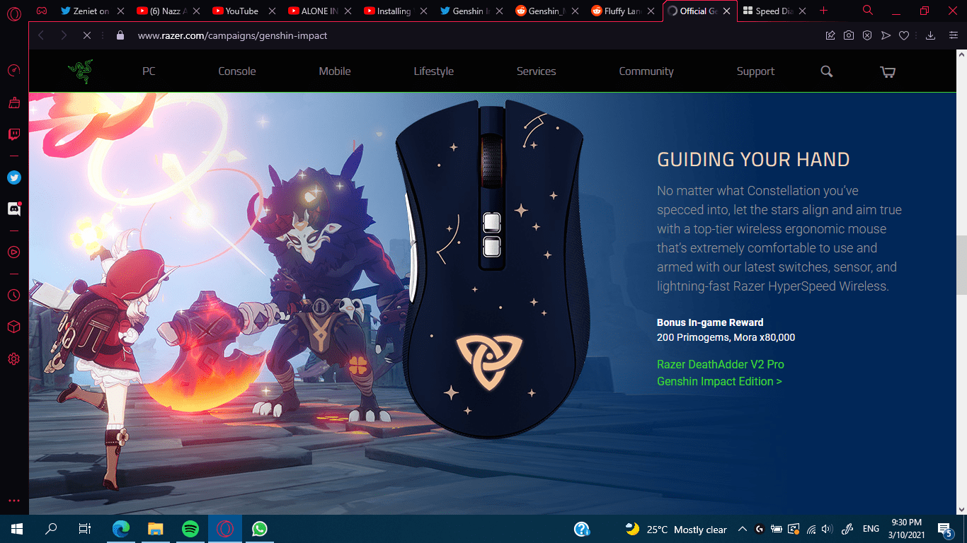 Razer Deathadder V2 Pro Genshin Impact Edition. MouseReview
