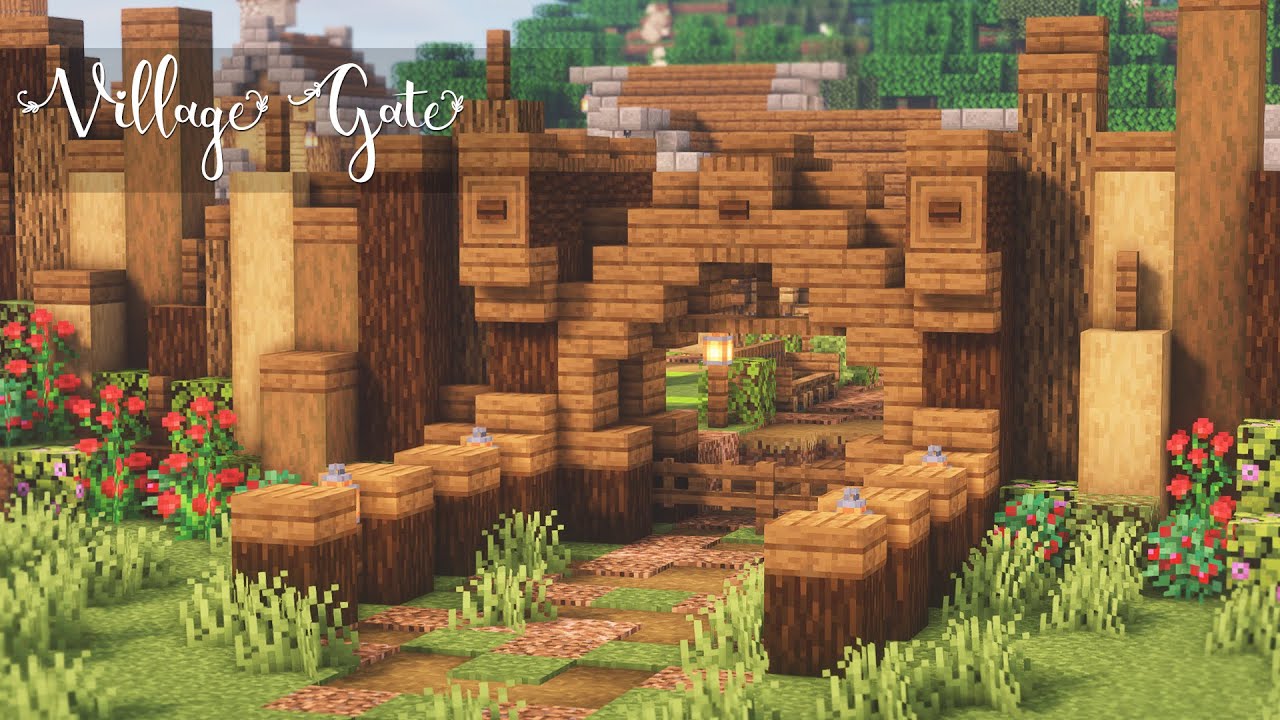 How to Build a Medieval Village Gate Minecraftbuilds