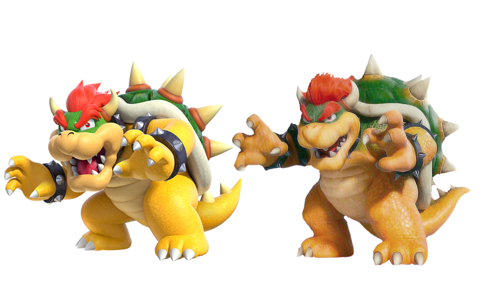 Here's a design comparison of Bowser from the Games to Bowser from the