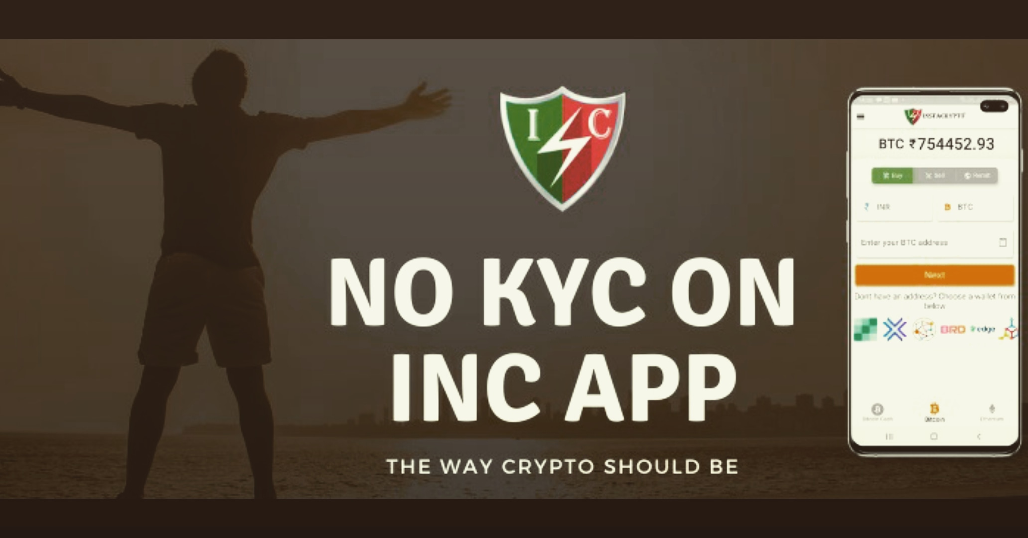 Experience CryptoExchange without KYC at InstaCrypto App. It’s hassle