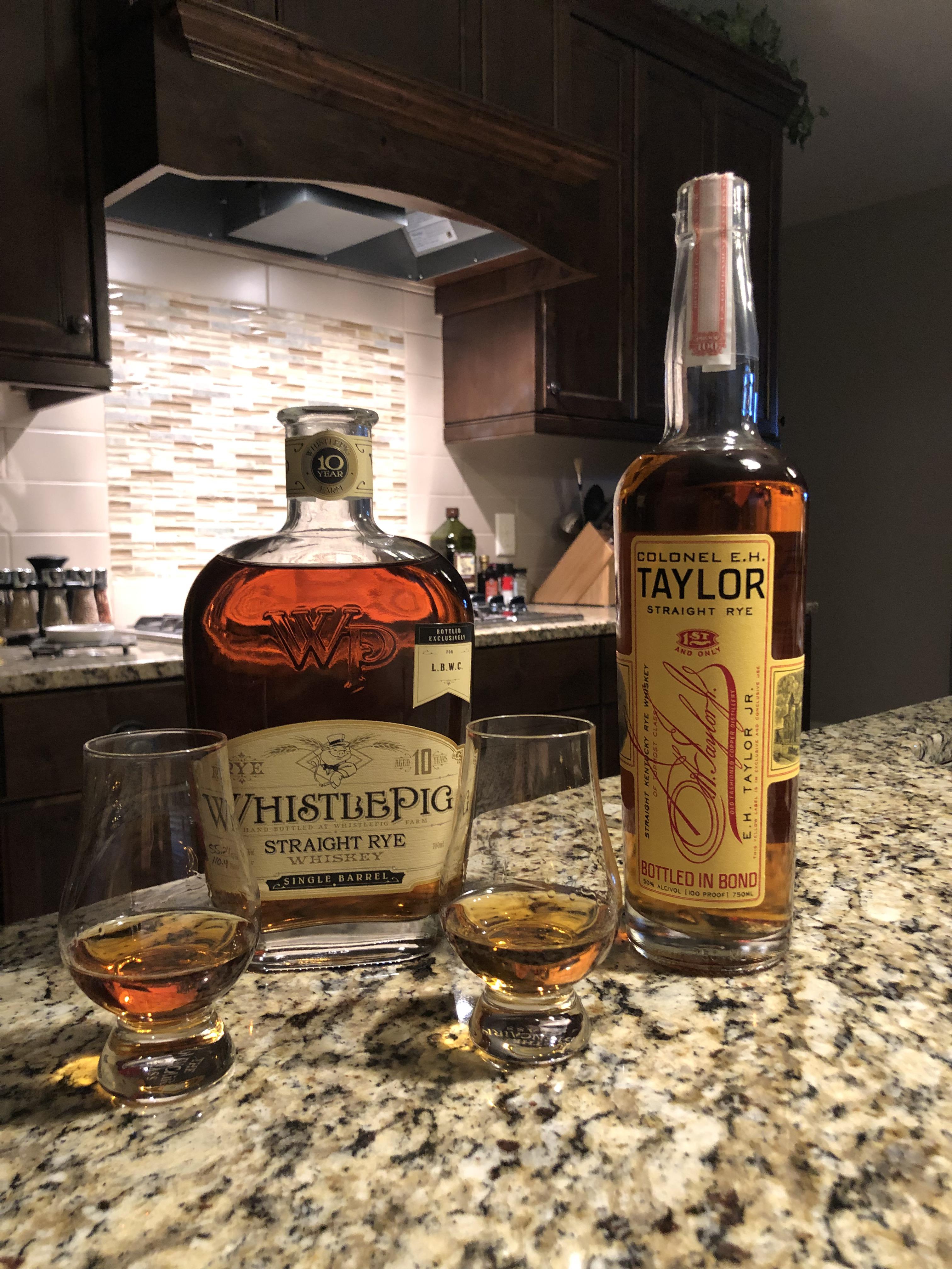 Review 1 + 2 Whistlepig 10 Straight Rye (store pick) vs Colonel E.H