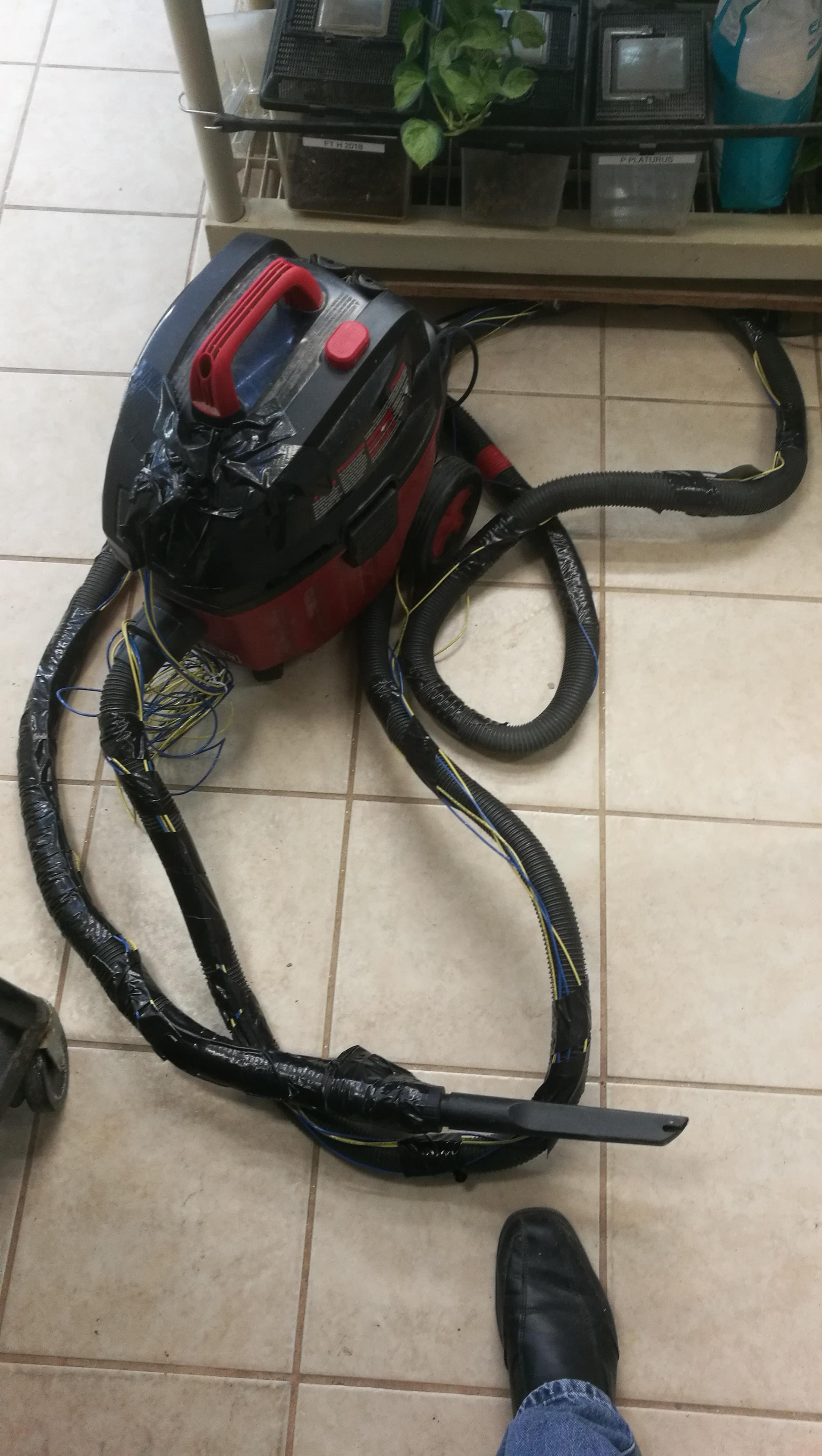 Didn't like having the on/off button on the vacuum itself, so we moved