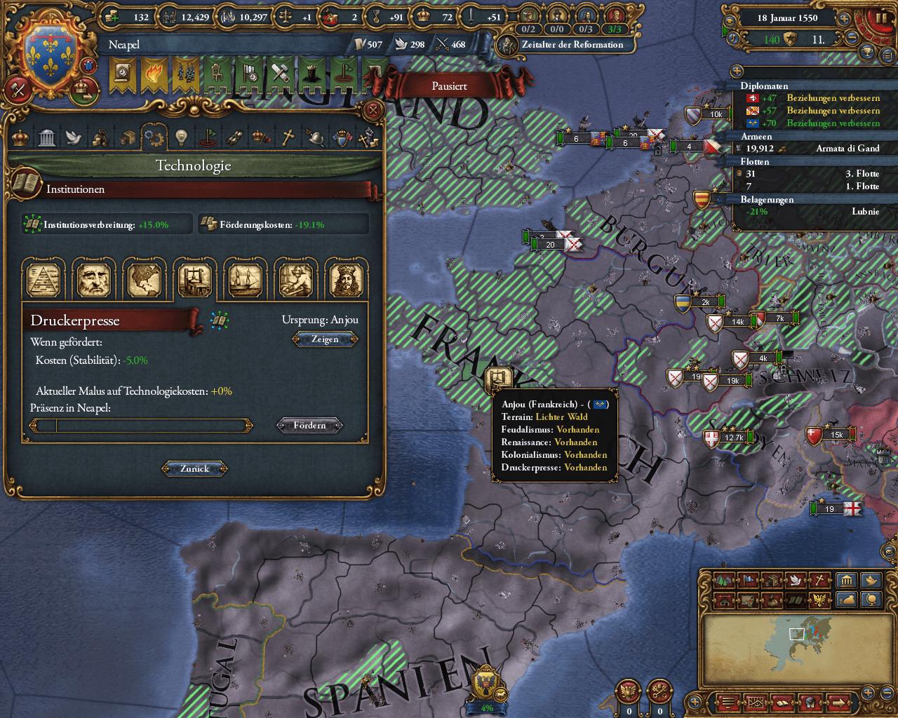 How did printing Press spawned in Anjou? (central France) r/eu4