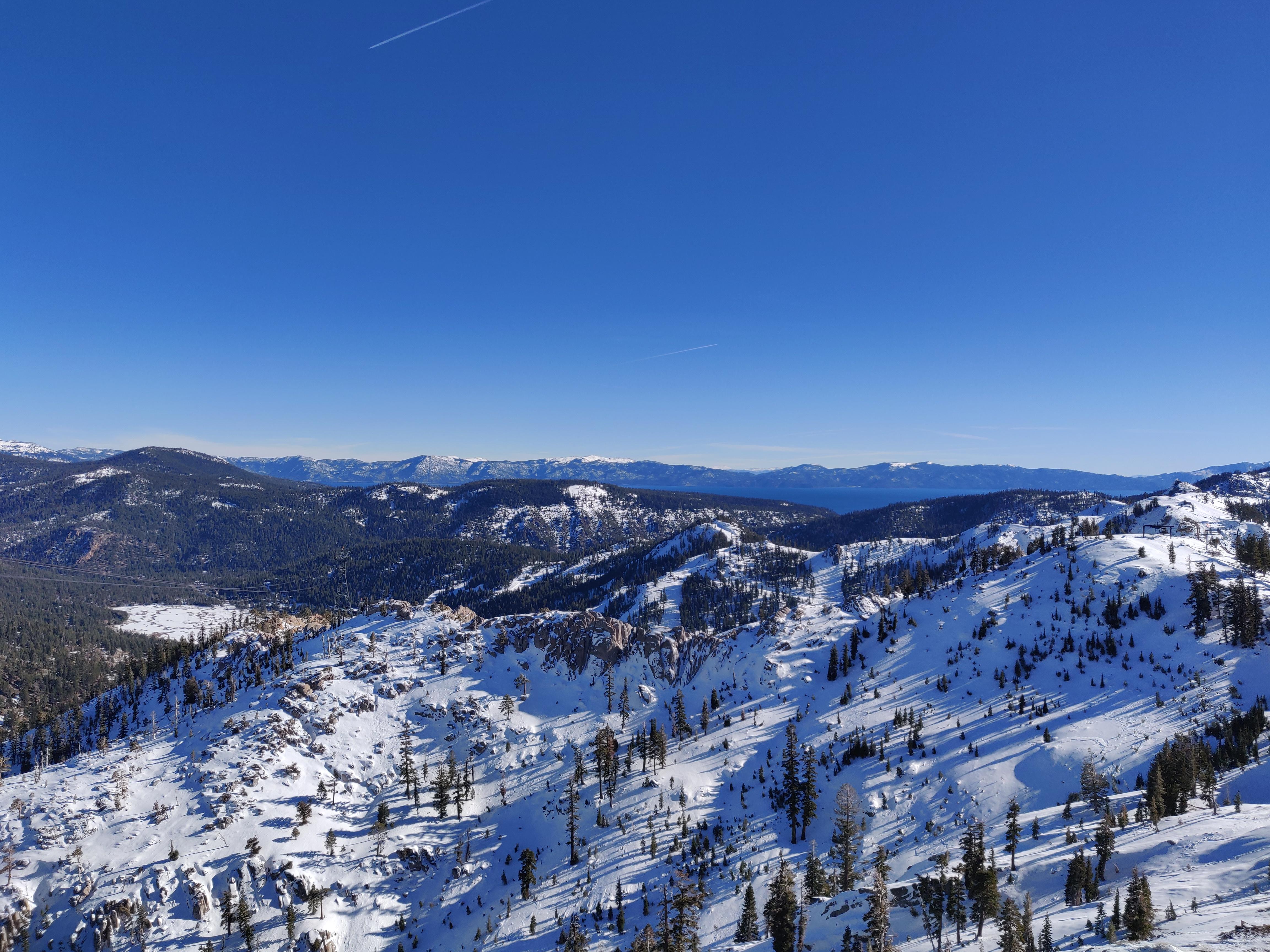 [OC] View from Lake Tahoe's Squaw Valley. New to photography, critique