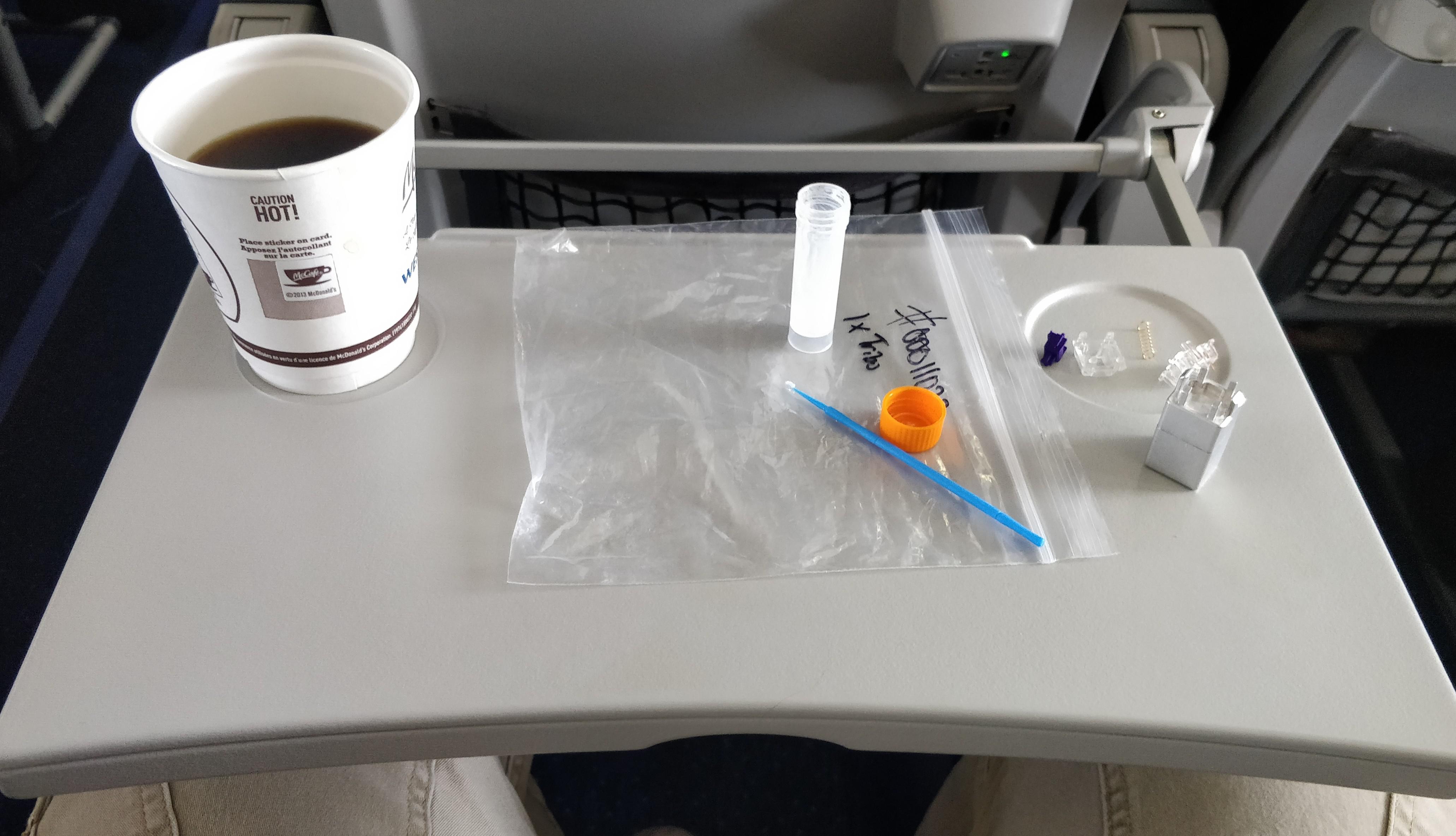 Decided to lube some switches while on my flight r/MechanicalKeyboards