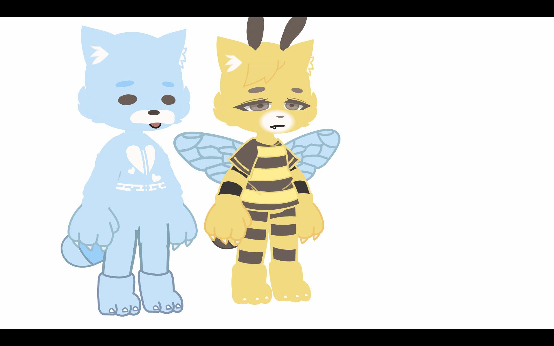 Cat Bee and Candy in gacha club/ Cat Bee e Candy Cat no gacha club