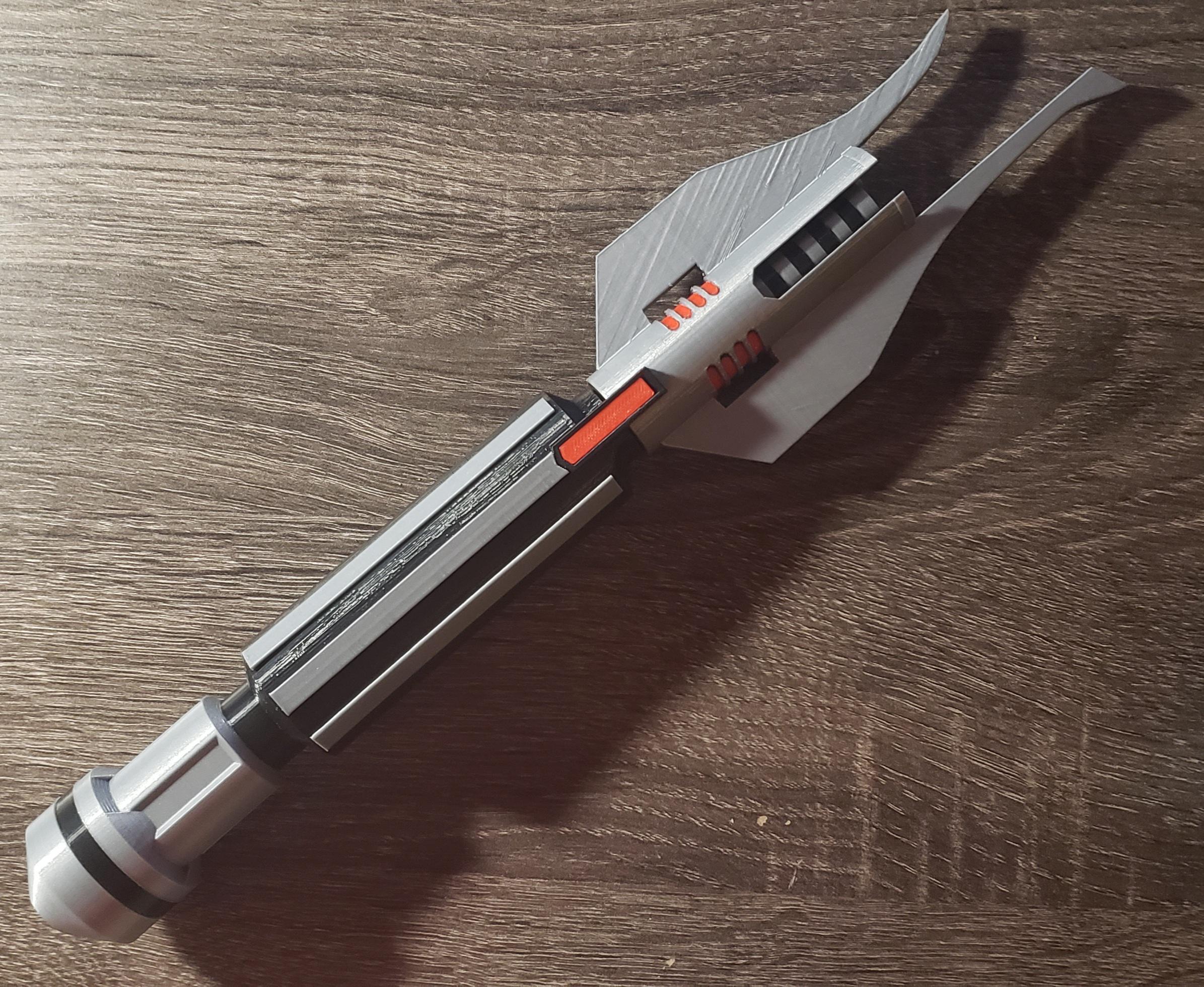 I modeled and printed Darth Sion's lightsaber from SWTOR r/swtor