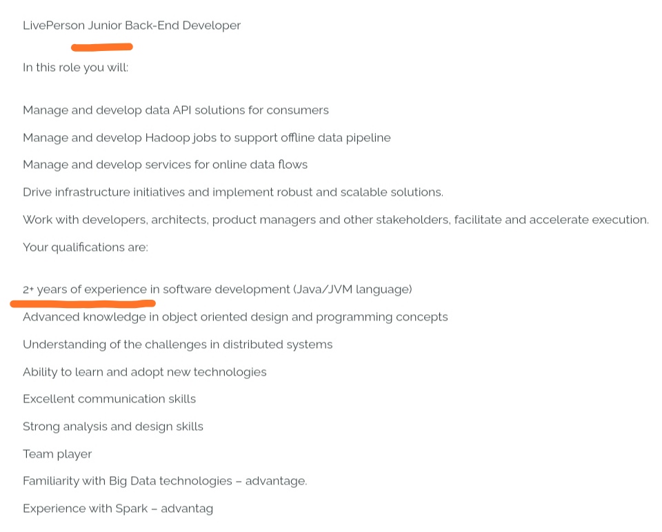 Seriously now, entry/junior level jobs do not exist anymore and the