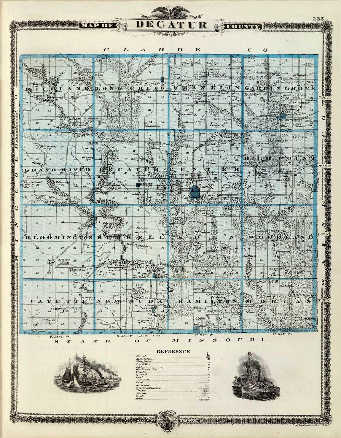 Decatur County Iowa Map An old map of Decatur county, Iowa Maps