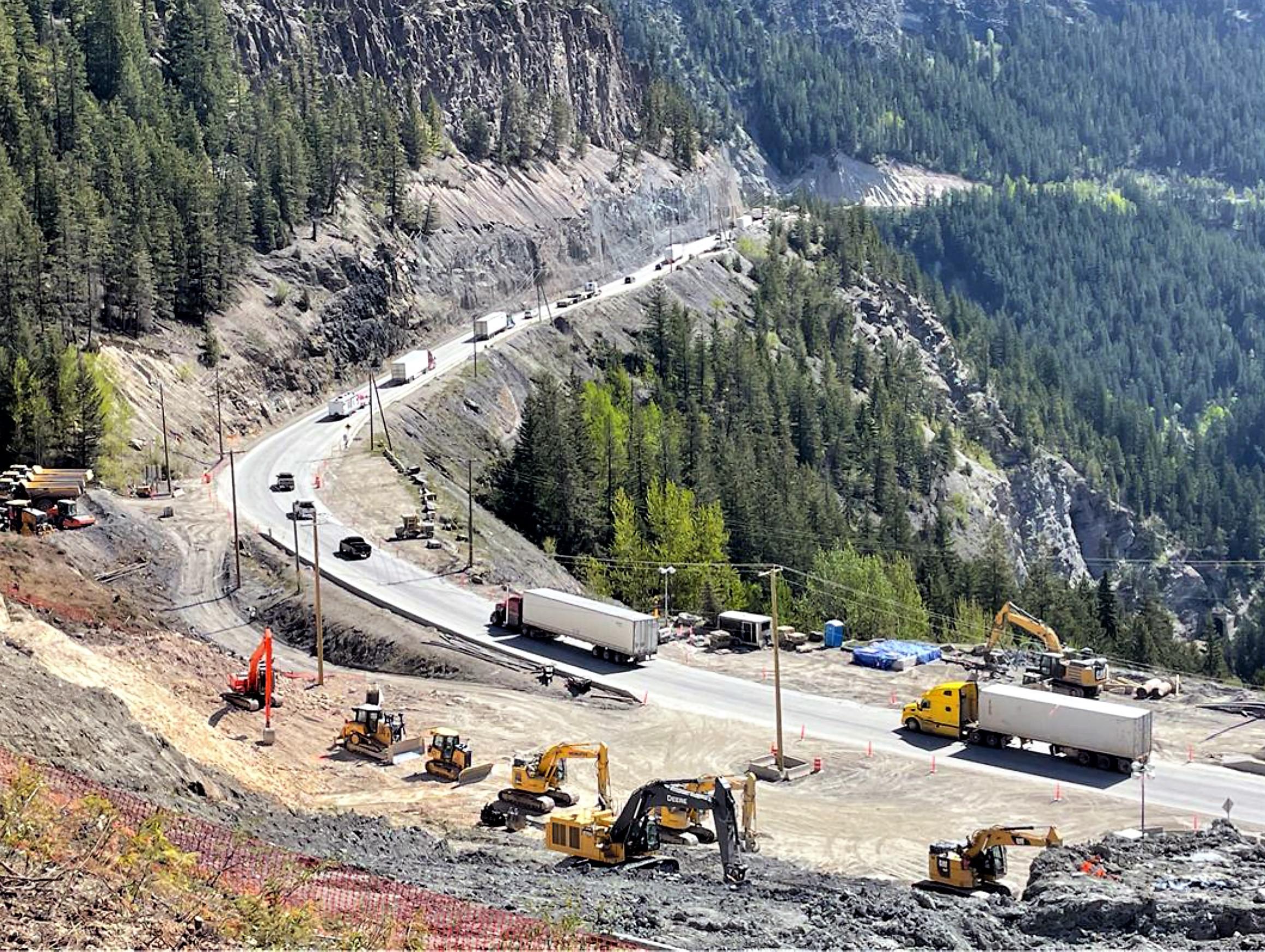 Ongoing work to twin the TransCanada Highway through Kicking Horse