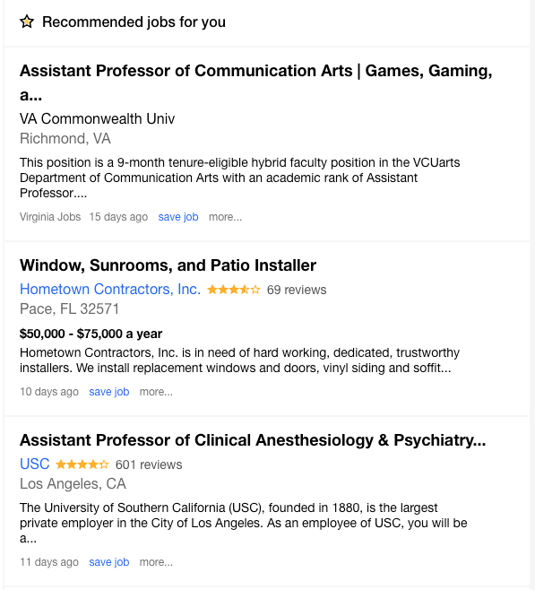 This selection of jobs is rather peculiar r/PhD