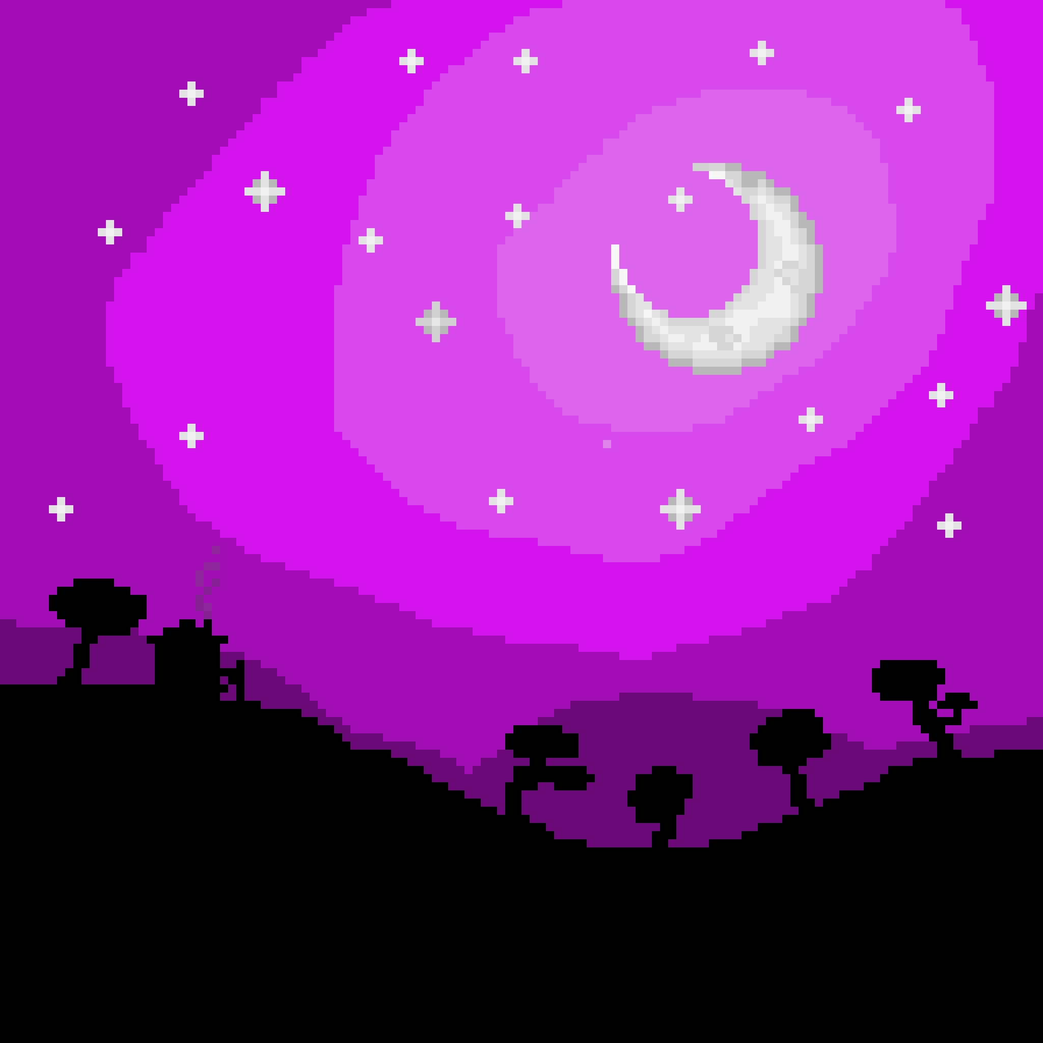 Purple nightsky (128x128) r/PixelArt