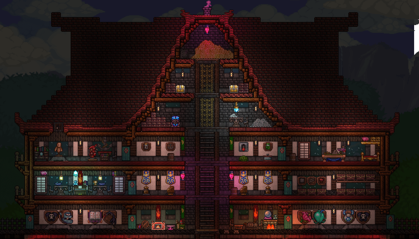 My current base (above ground) Terraria