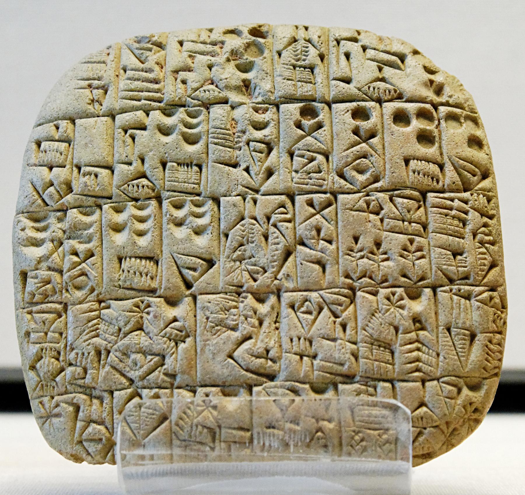 Clay tablet with sales contract inscriptions, Mesopotamia, 2300 BC, [1800x1700] ArtefactPorn
