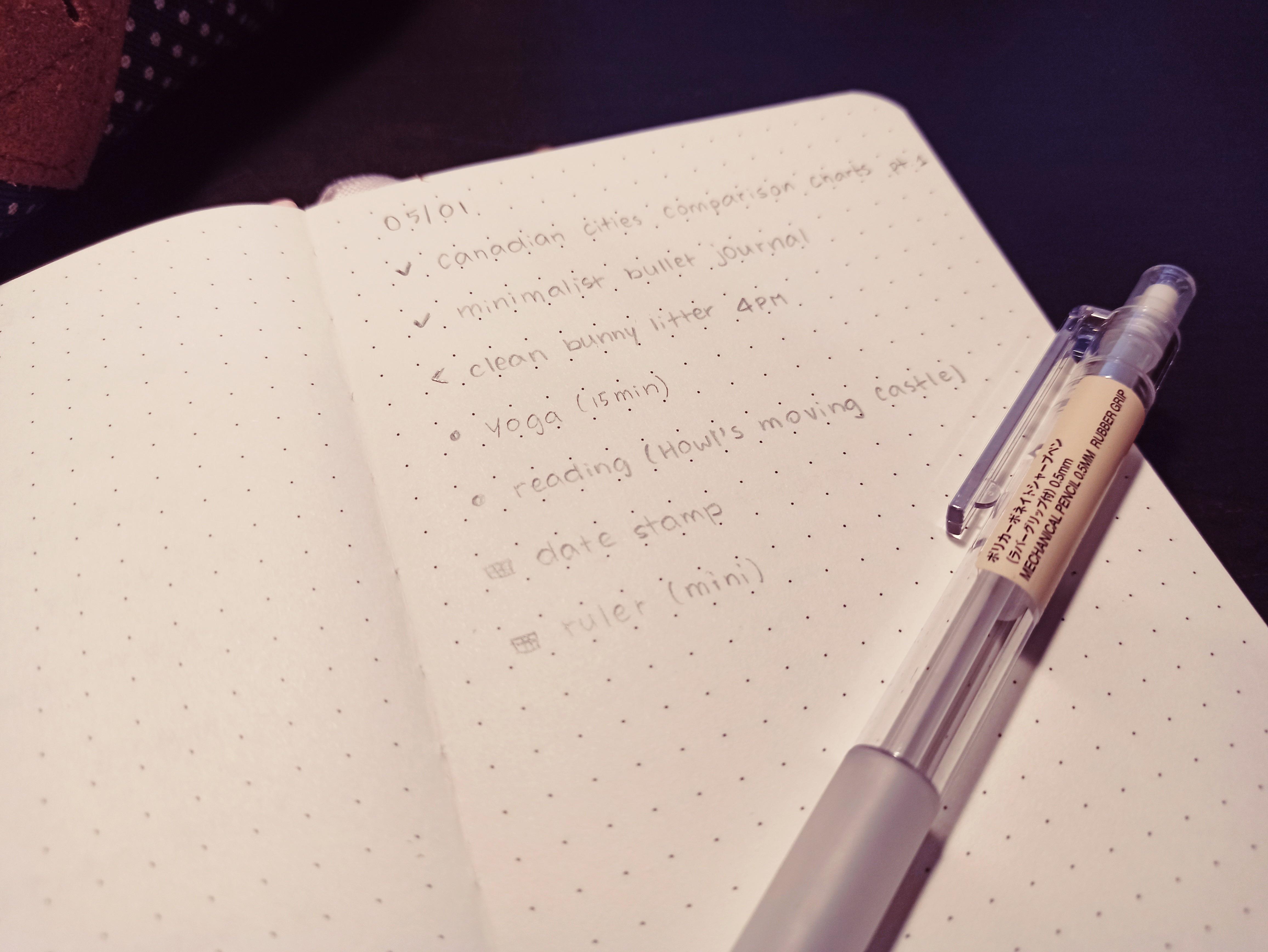 My first bullet journal, minimalist to the core r/BasicBulletJournals