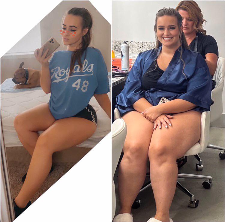 From hot baddie to hotter fatty r/femalefittofat