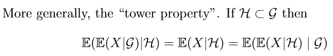 Tower Property of Conditional Expectations [need intuition] statistics